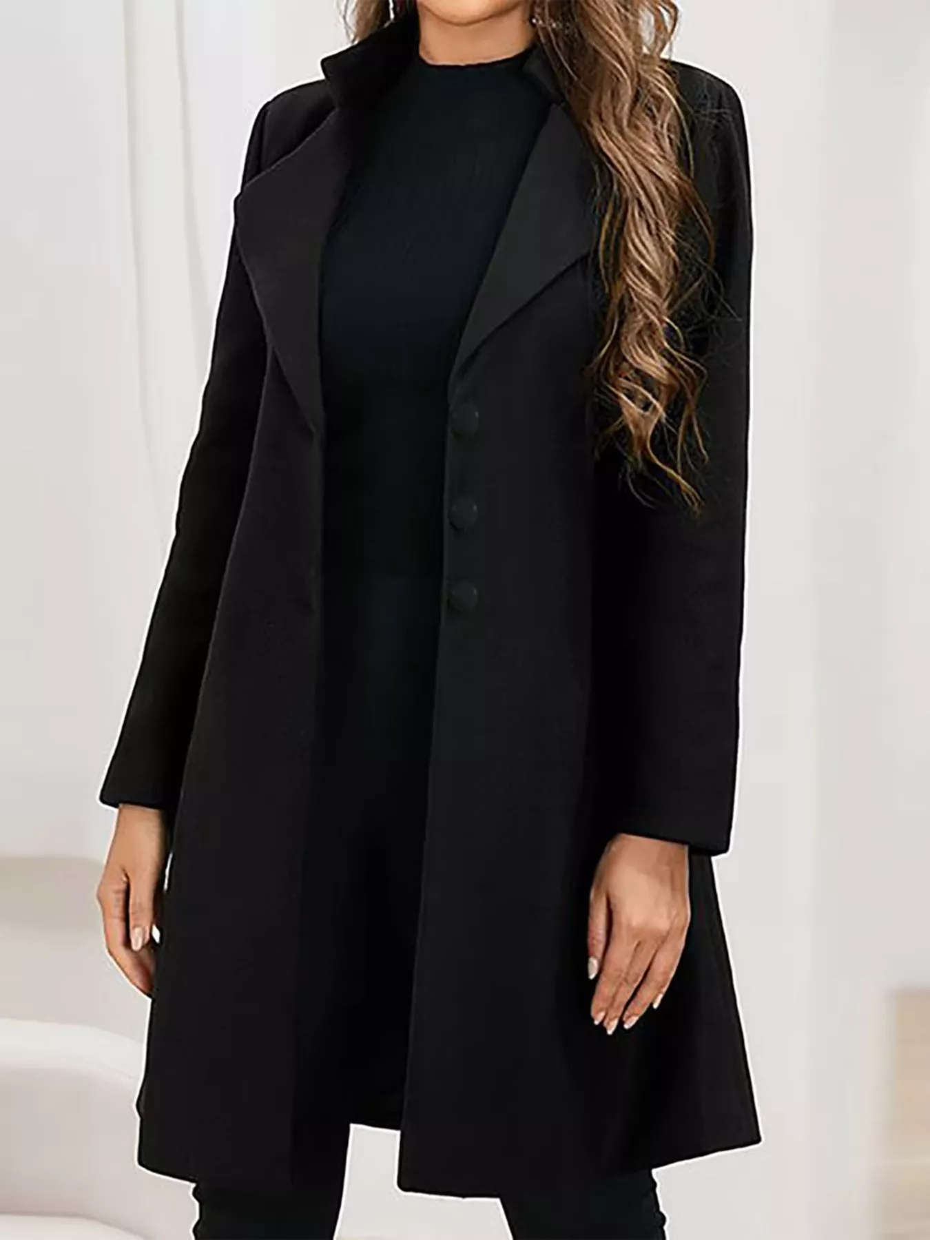 Full Size Single-Breasted Long Sleeve Overcoat Plus Size - Image 18