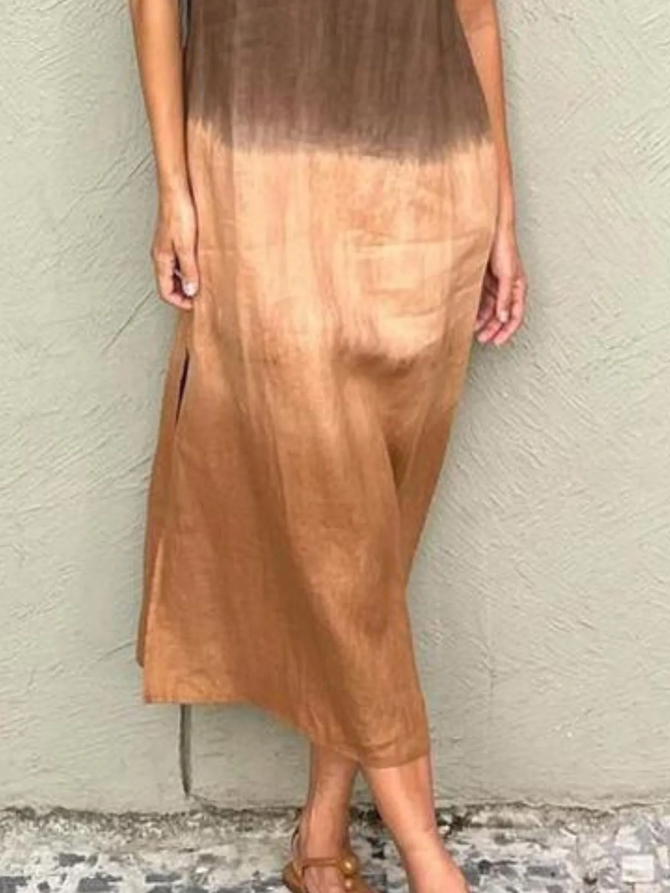 Full Size Sleeveless Gradient Tank Midi Dress Plus Size - Image 6