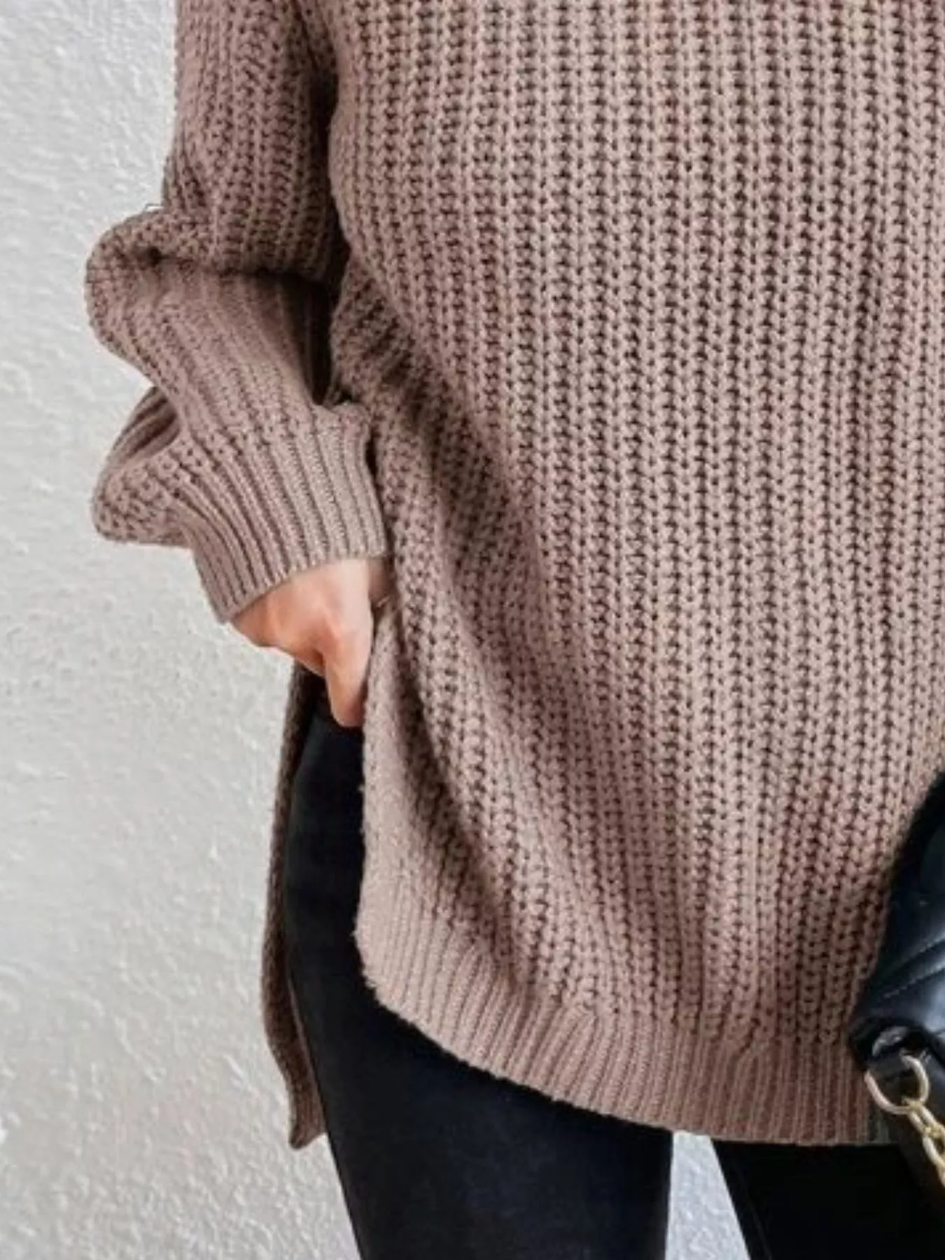 Full Size Turtleneck Long Sleeve Sweater Plus Size - Image 15