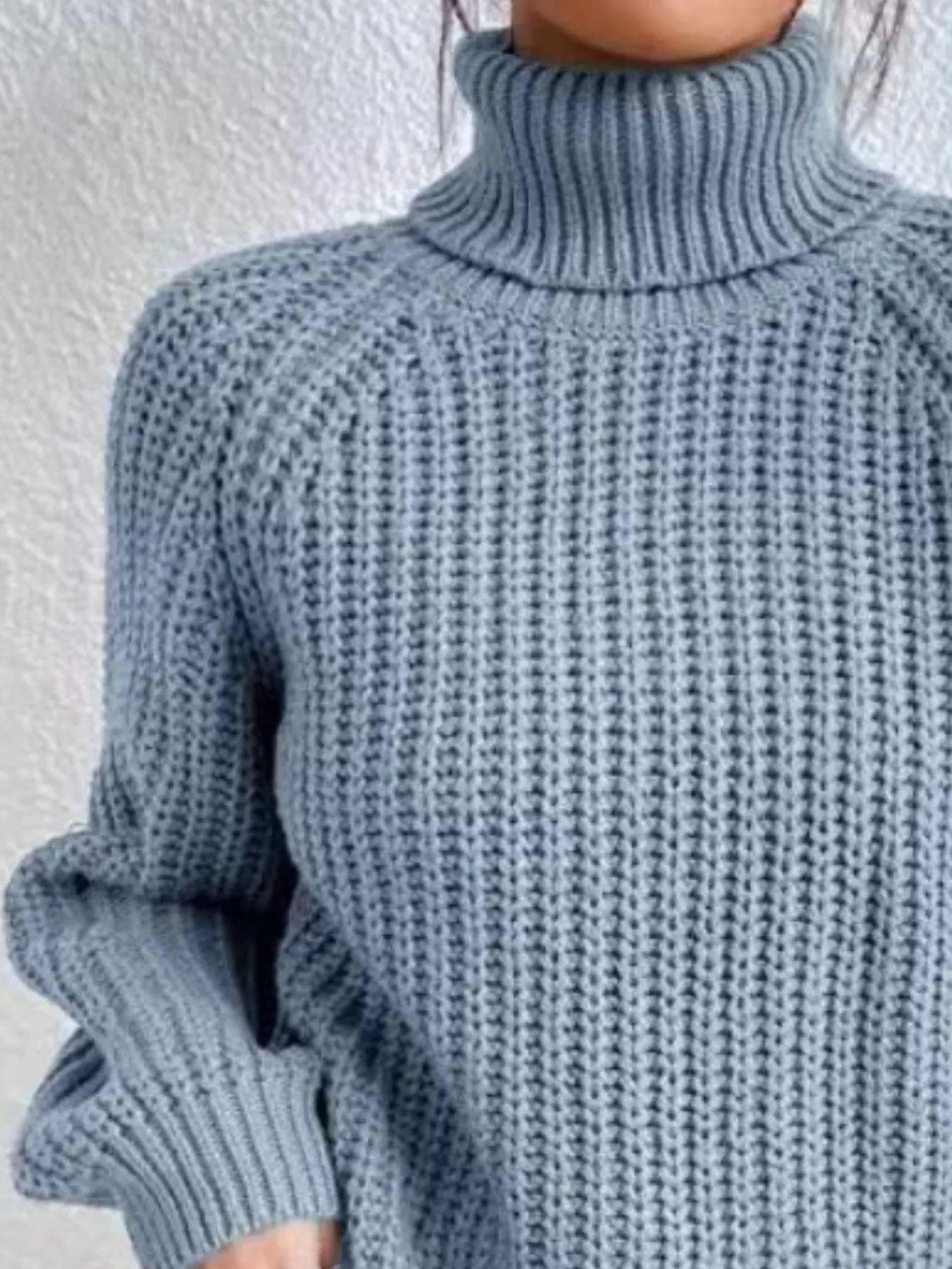 Full Size Turtleneck Long Sleeve Sweater Plus Size - Image 24