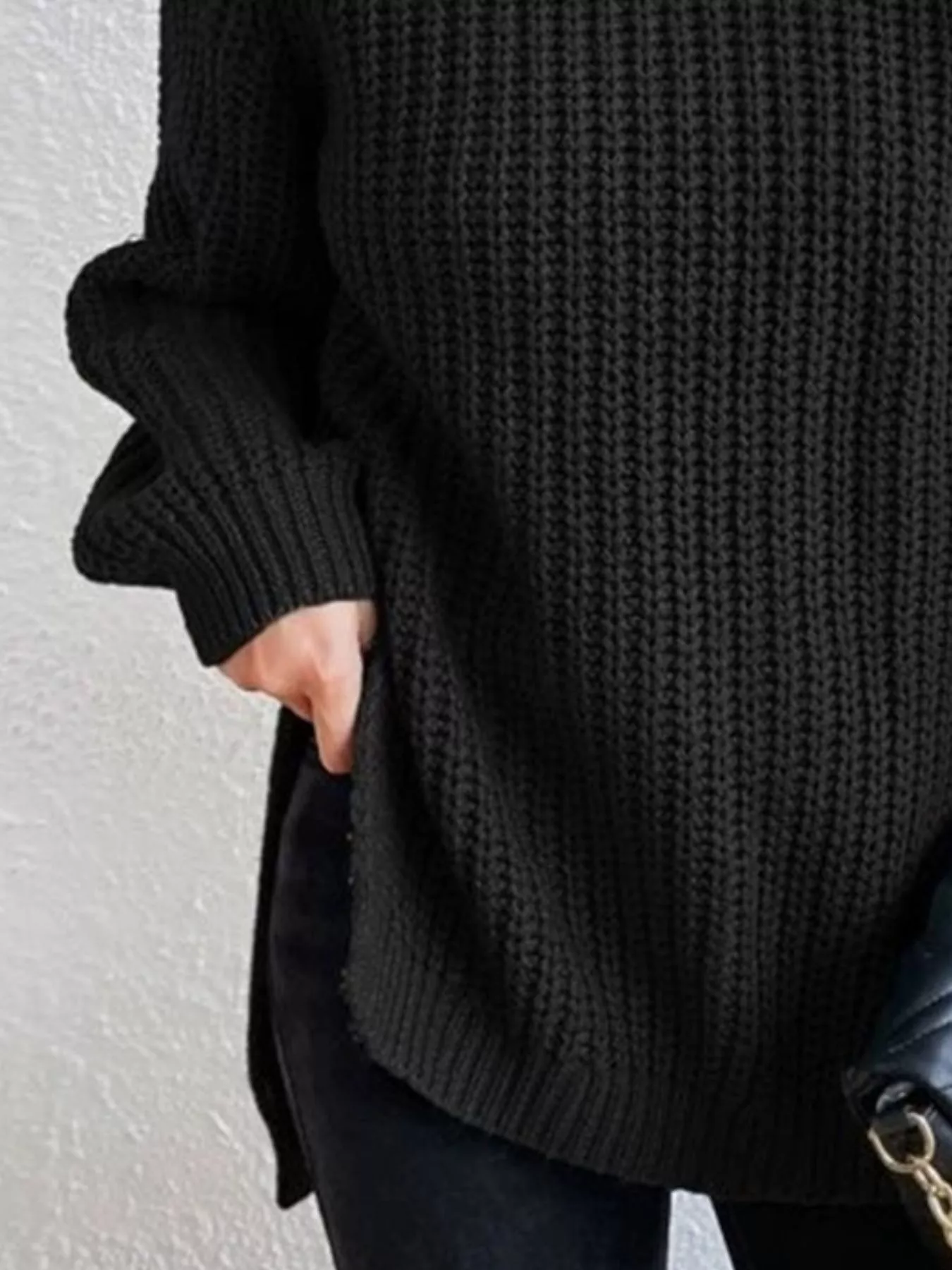 Full Size Turtleneck Long Sleeve Sweater Plus Size - Image 26