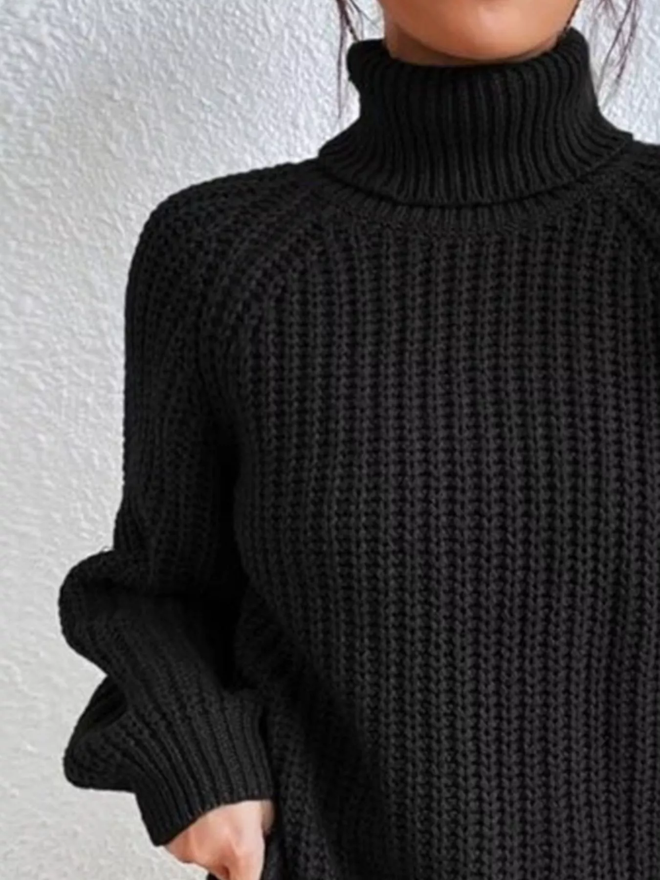 Full Size Turtleneck Long Sleeve Sweater Plus Size - Image 27