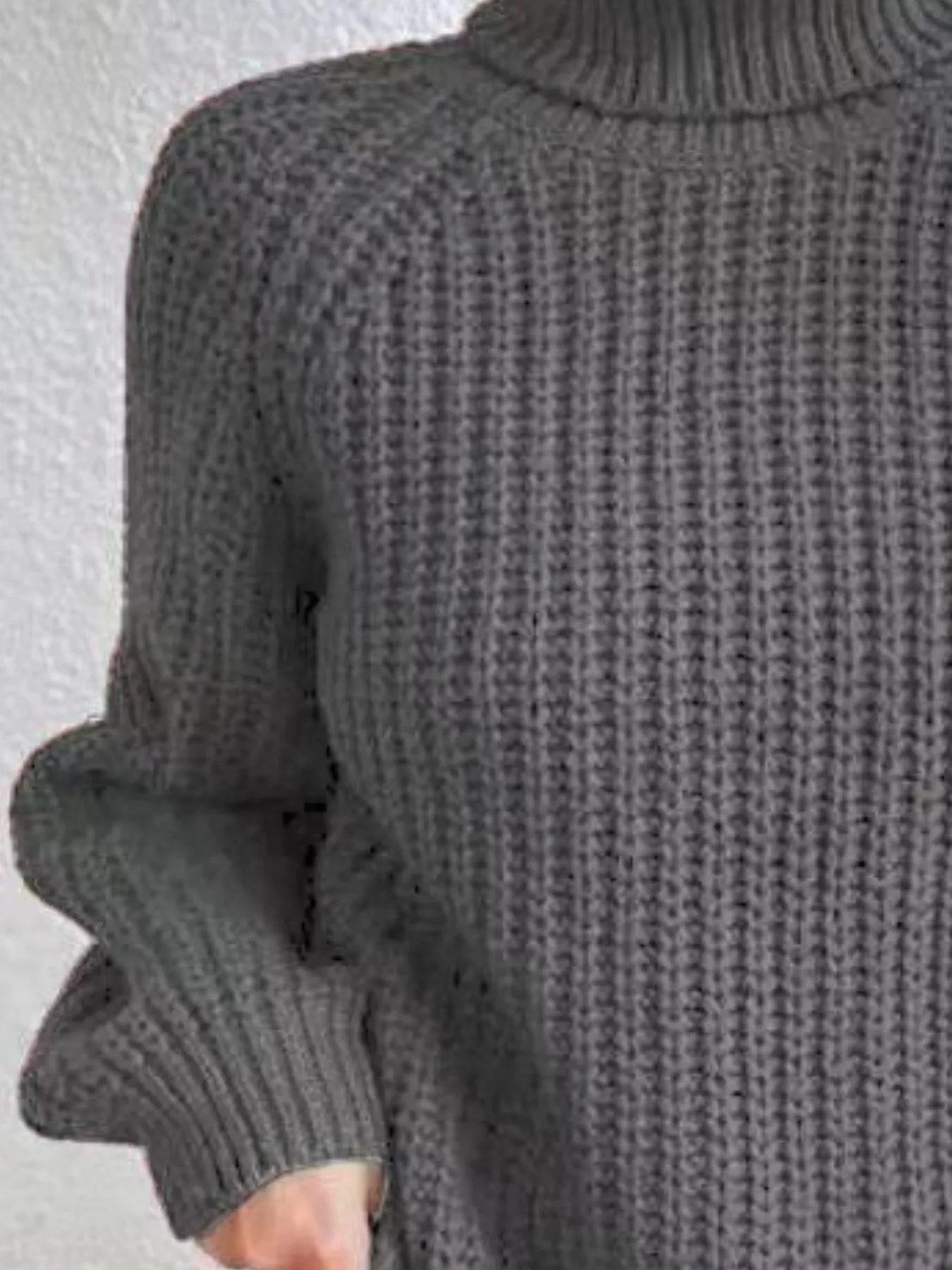 Full Size Turtleneck Long Sleeve Sweater Plus Size - Image 29