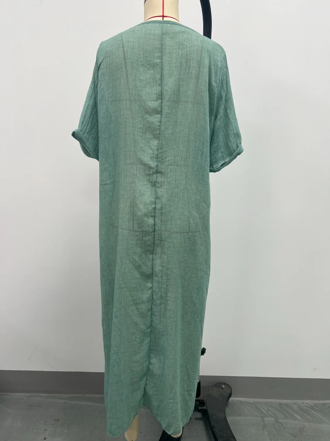 Full Size V-Neck Short Sleeve Midi Dress Plus Size - Image 30