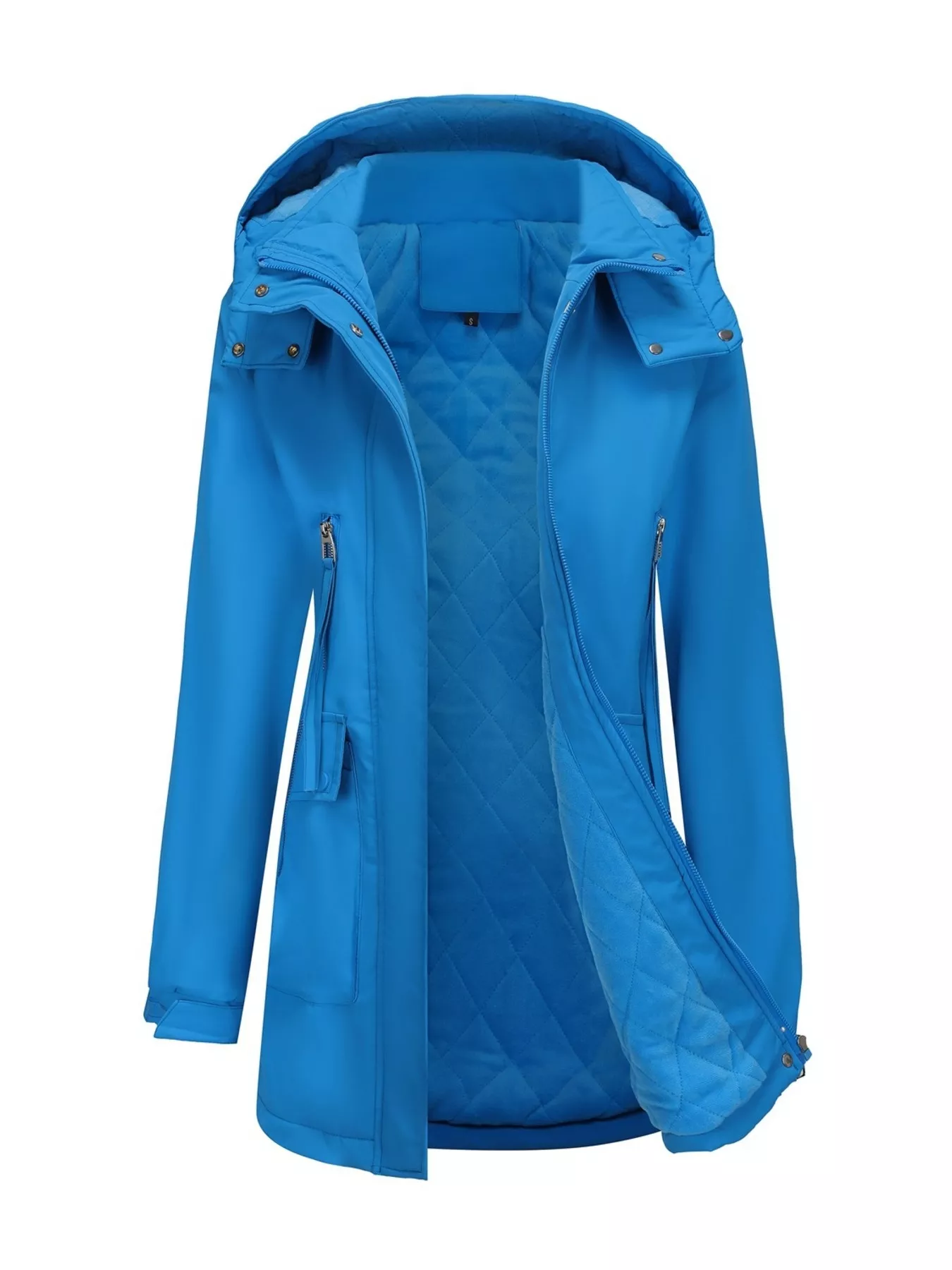 Full Size Zip Up Hooded Parka Outerwear Plus Size - Image 21