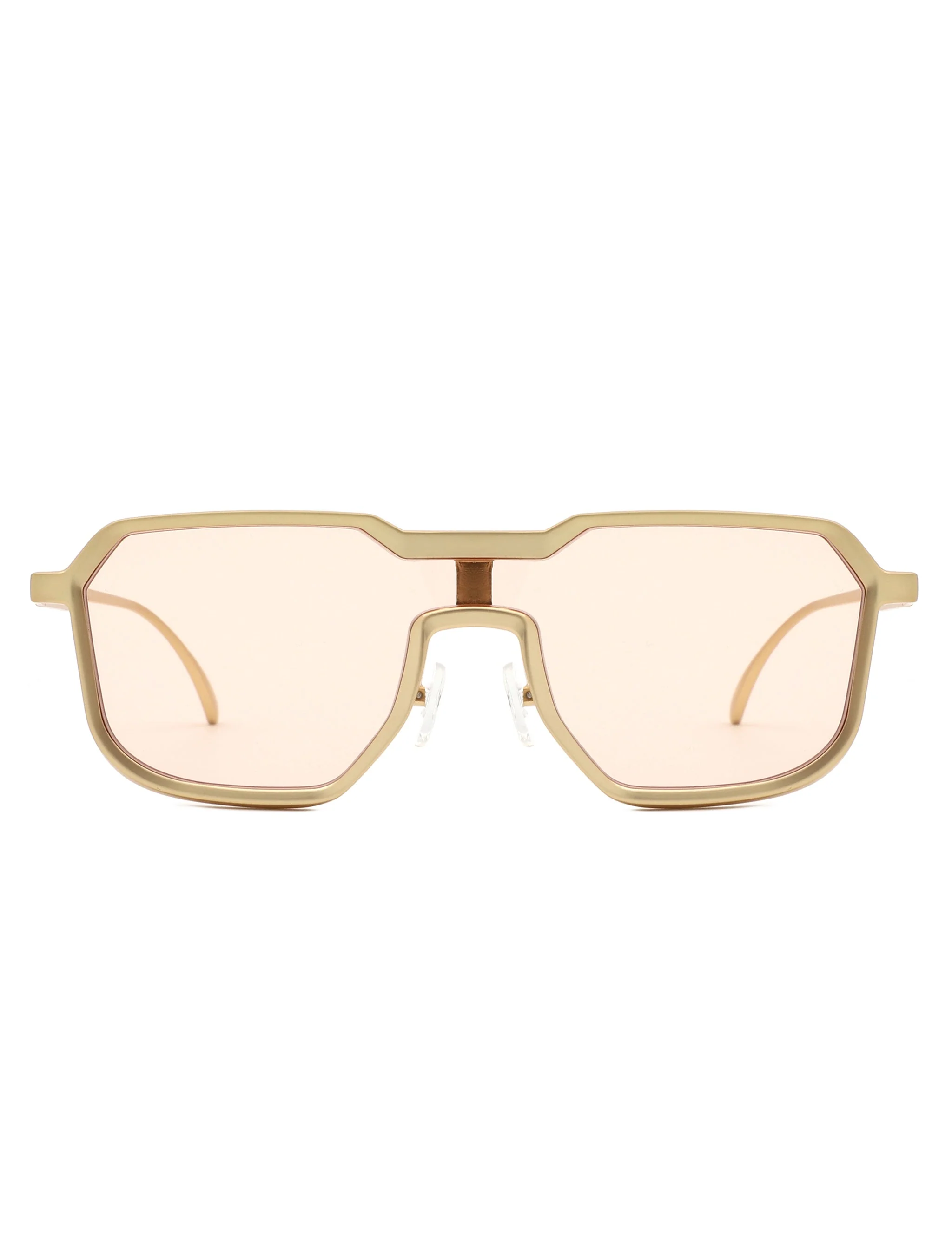 Fusion - Retro Oversized Square Geometric Fashion Sunglasses - Image 11