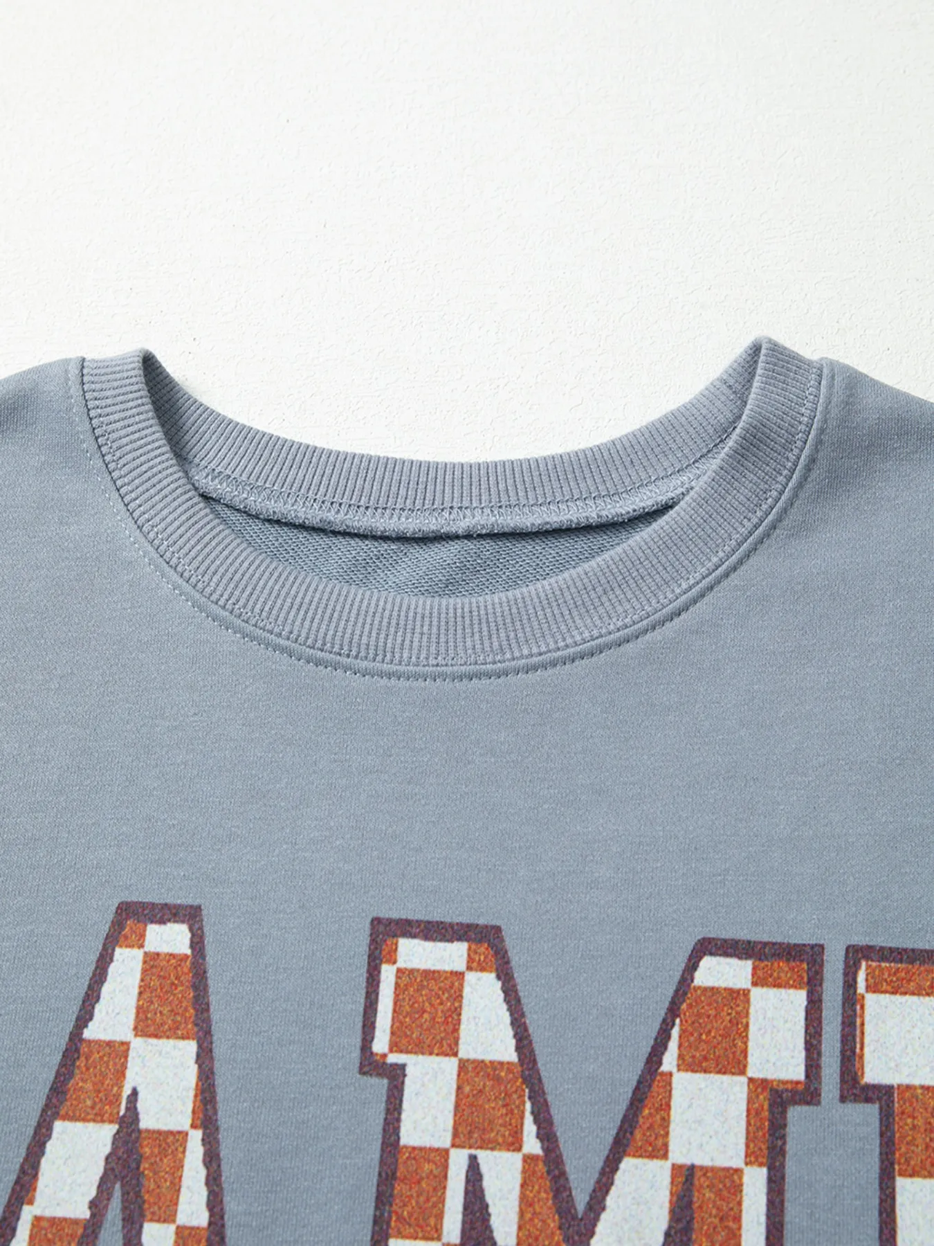 Game Day Checkered Oversized Sweatshirt - Image 4