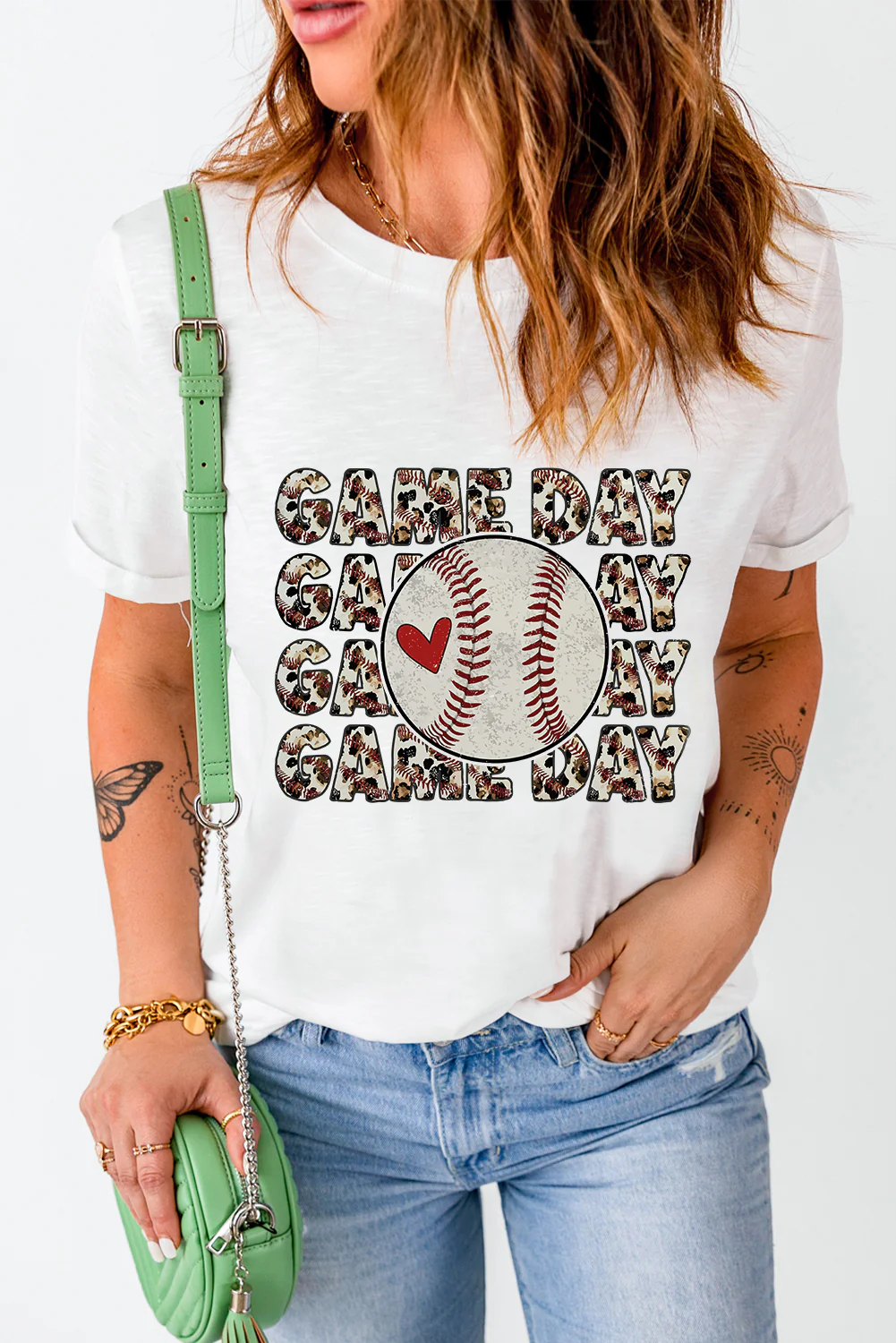 GAME DAY Round Neck Short Sleeve T-Shirt - Image 2