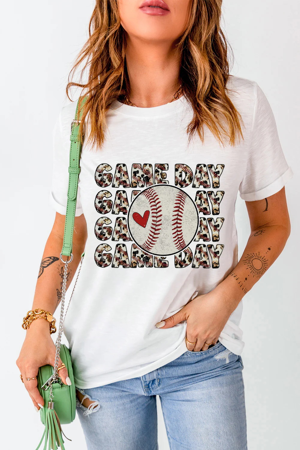 GAME DAY Round Neck Short Sleeve T-Shirt - Image 3