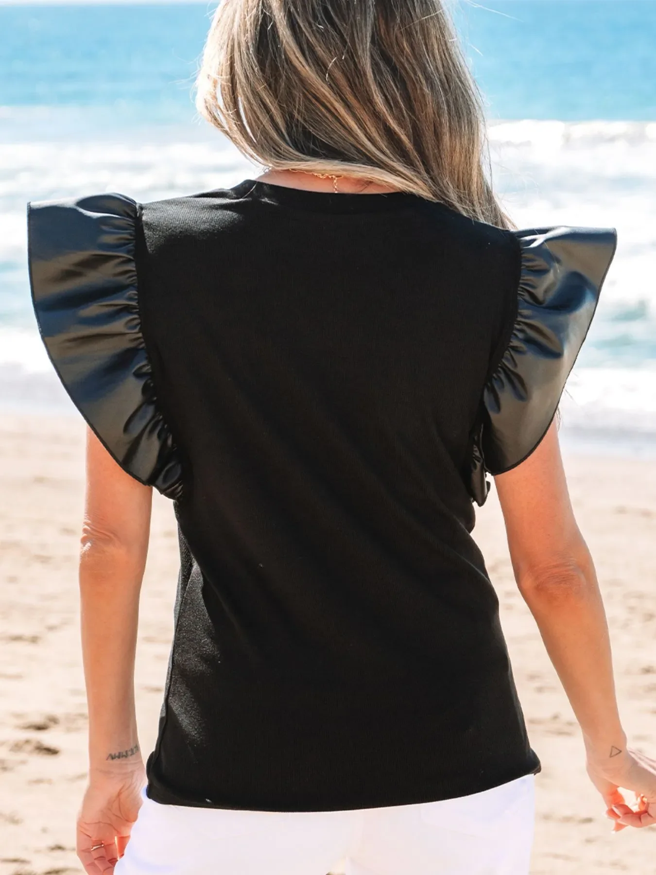 GAME DAY Ruffle Sleeve Blouse - Image 4