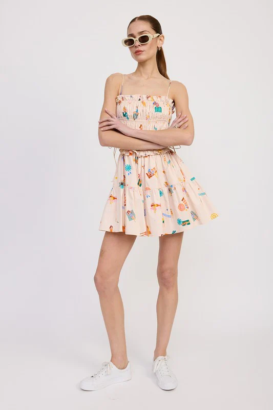 GATHERED POPLIN MIN DRESS - Image 4