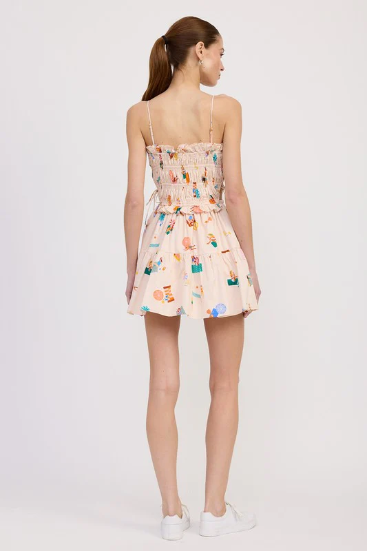 GATHERED POPLIN MIN DRESS - Image 7