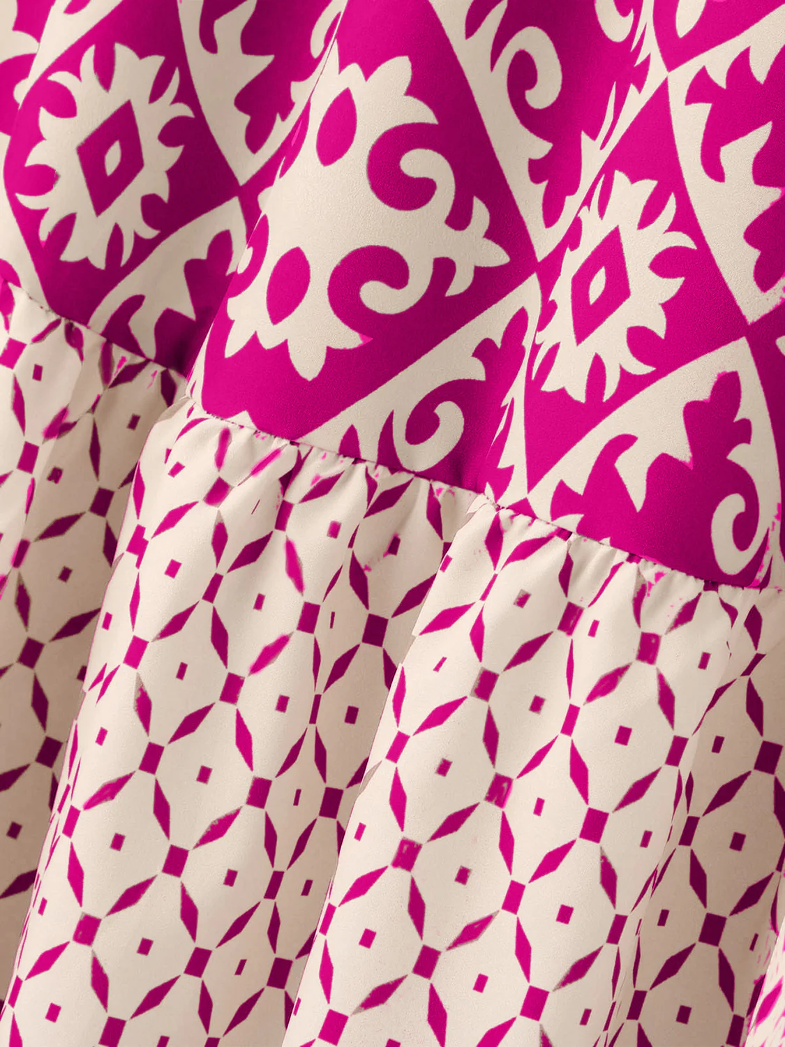 Geometric Elastic Waist Maxi Skirt - Image 5