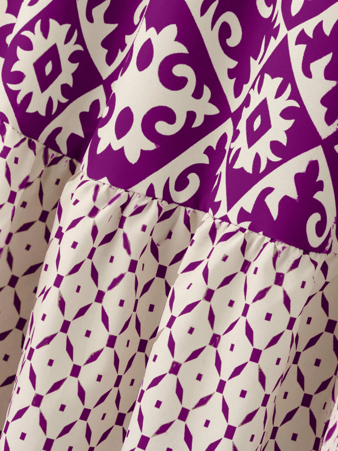 Geometric Elastic Waist Maxi Skirt - Image 7