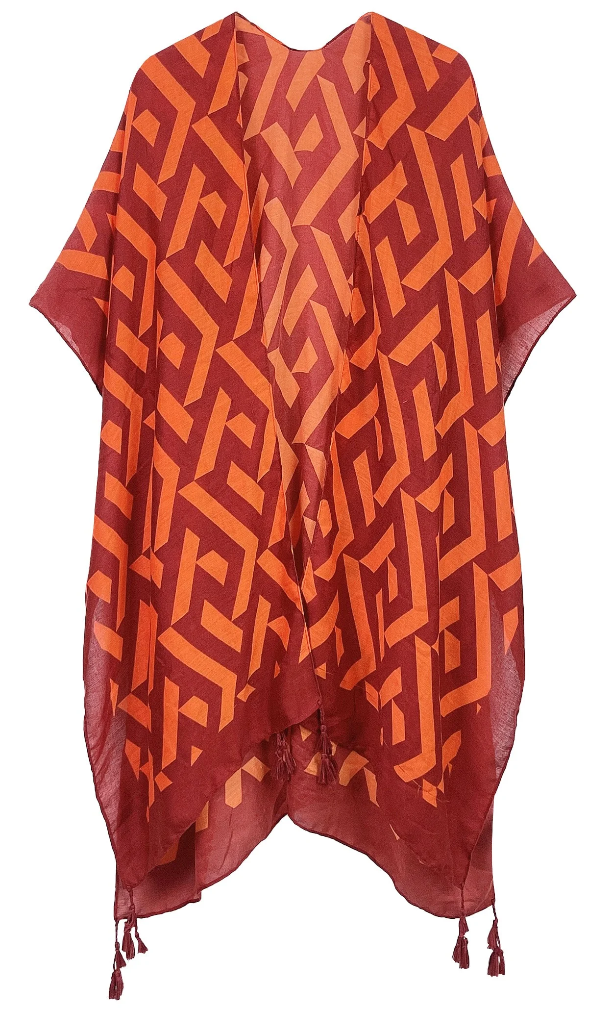 Geometric Print Kimono - Image 6