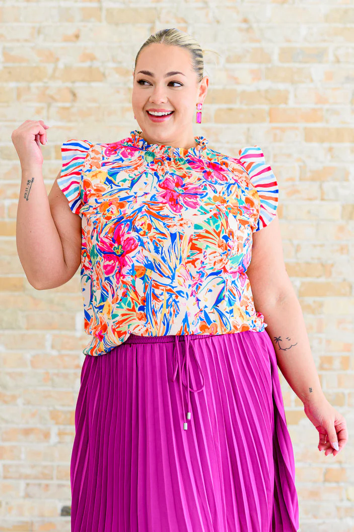 Get Out of Town Ruffle Sleeve Top - Image 2
