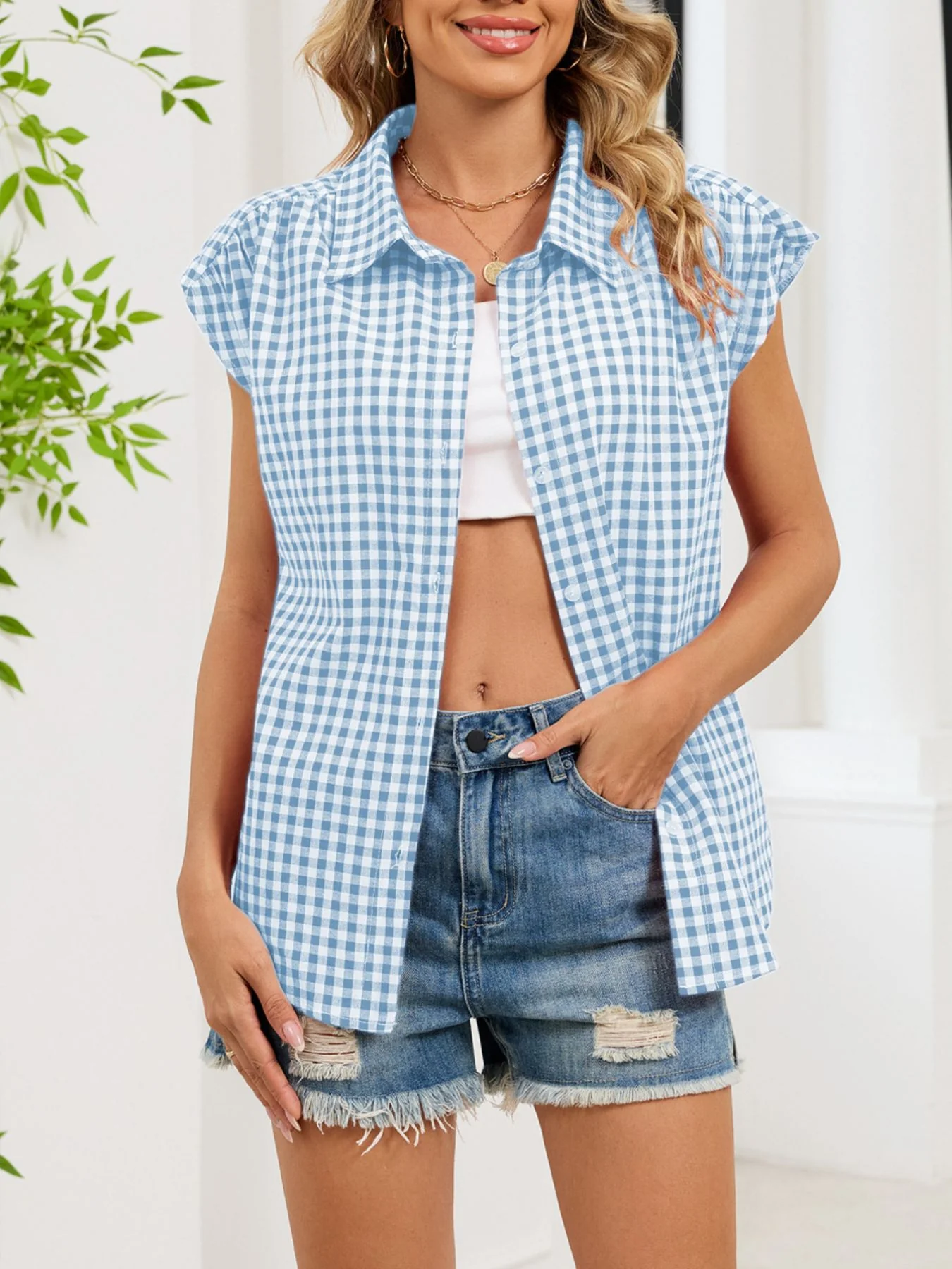 Gingham Button-Down Shirt - Image 25