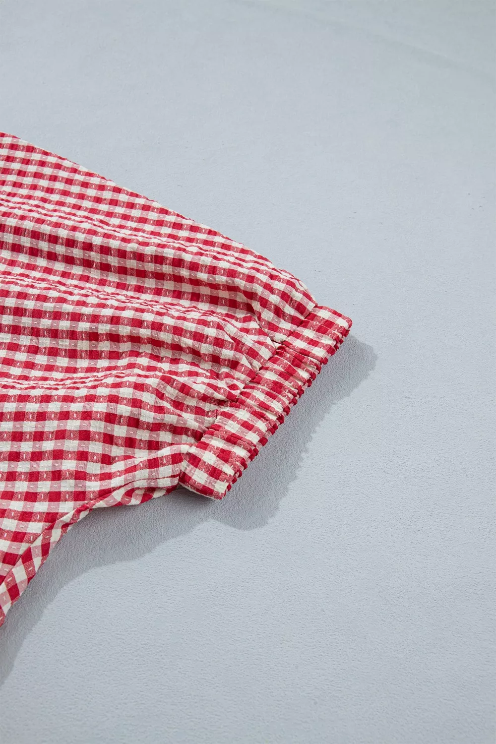 Gingham Half Sleeve Blouse - Image 10