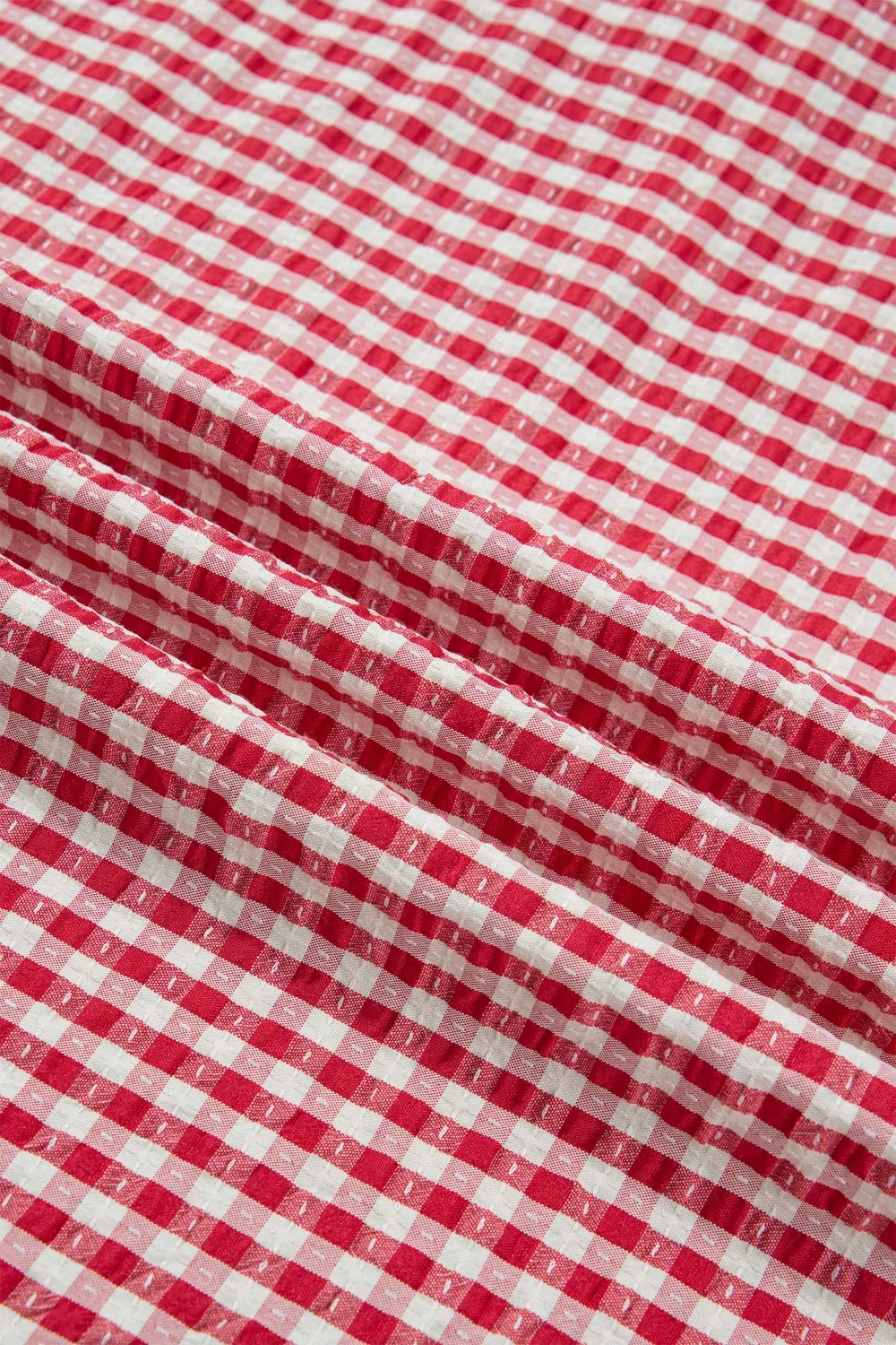 Gingham Half Sleeve Blouse - Image 11