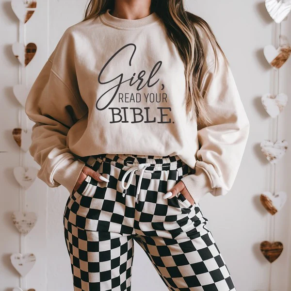 Girl Read Your Bible Graphic Sweatshirt - Image 4
