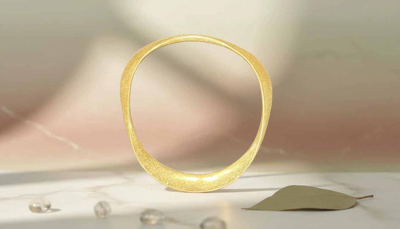 Gold Cylinder Bracelet