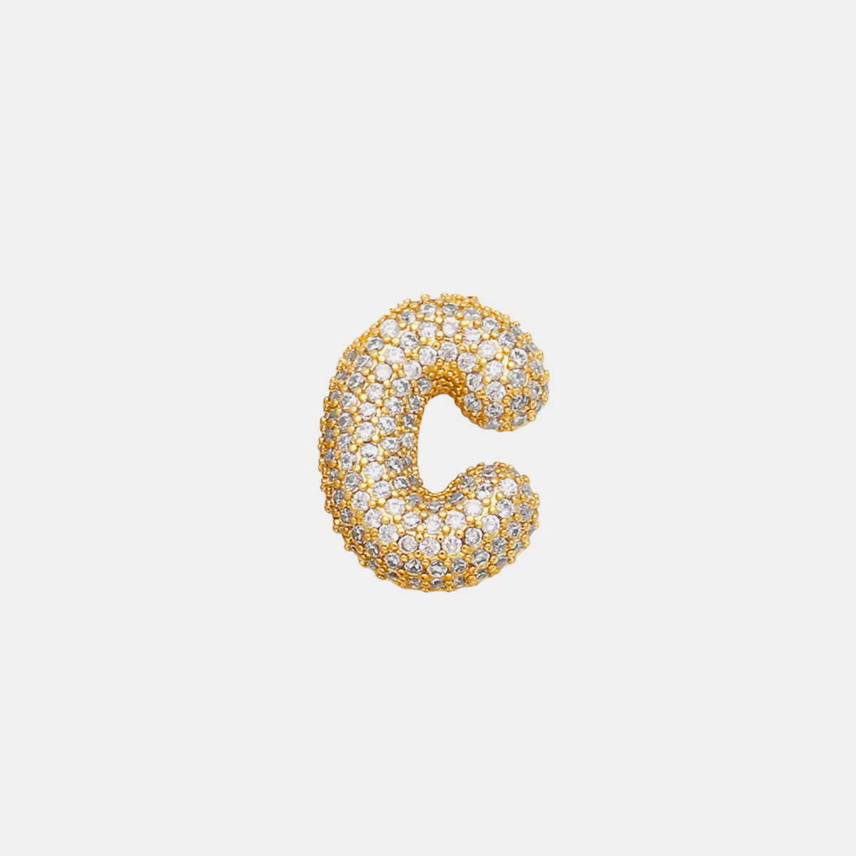 Gold-Plated Inlaid Zircon Letter Necklace - Image 5