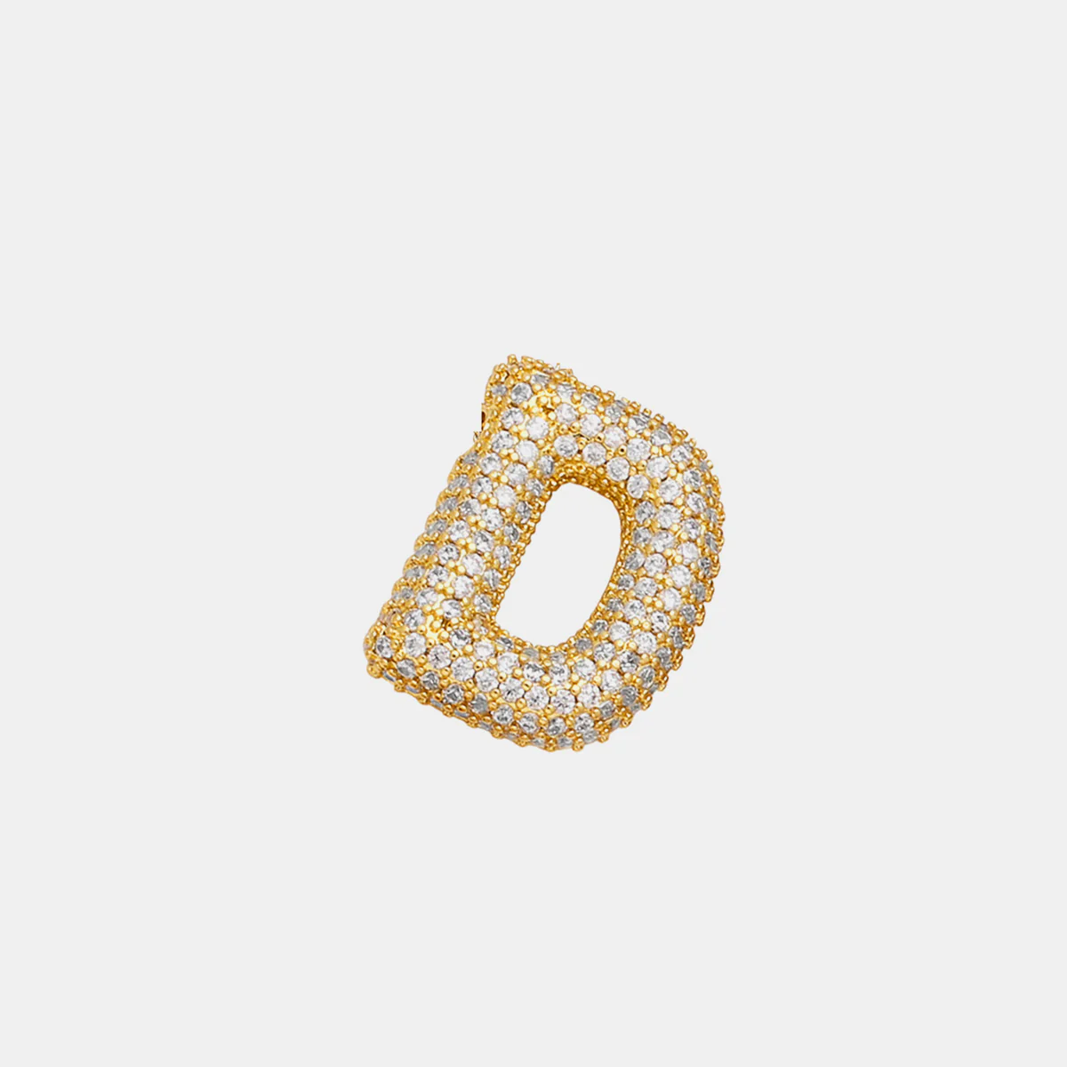 Gold-Plated Inlaid Zircon Letter Necklace - Image 6