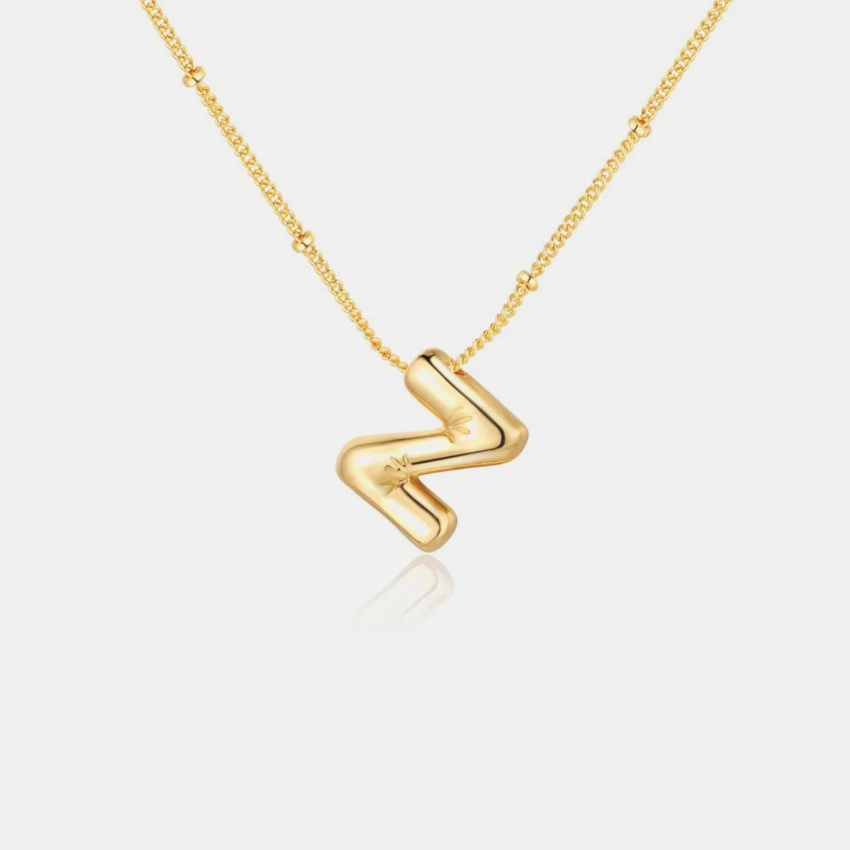 Gold-Plated Letter Pendant Necklace - Image 7