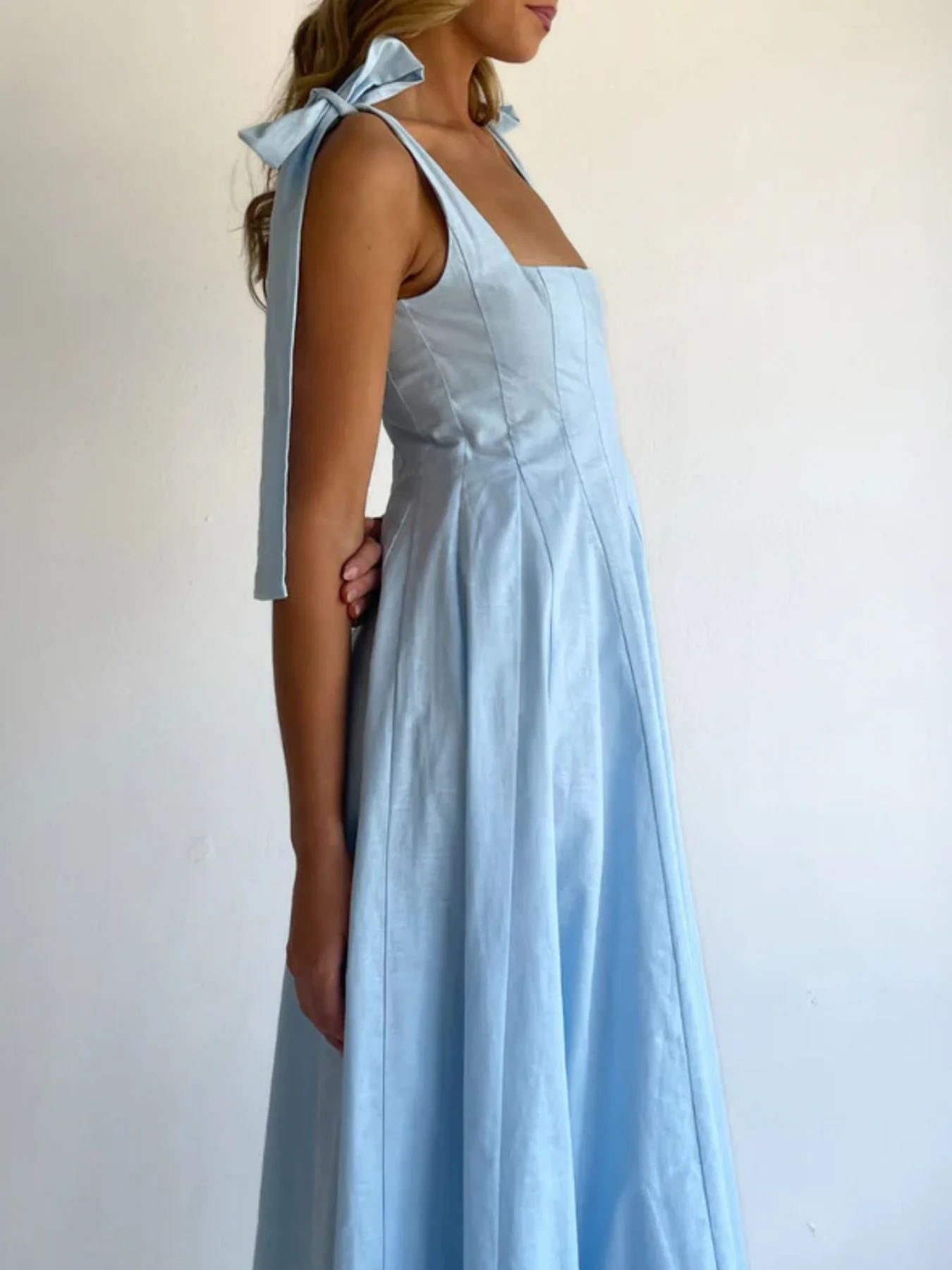 Gradient Tie Shoulder Maxi Dress - Image 8