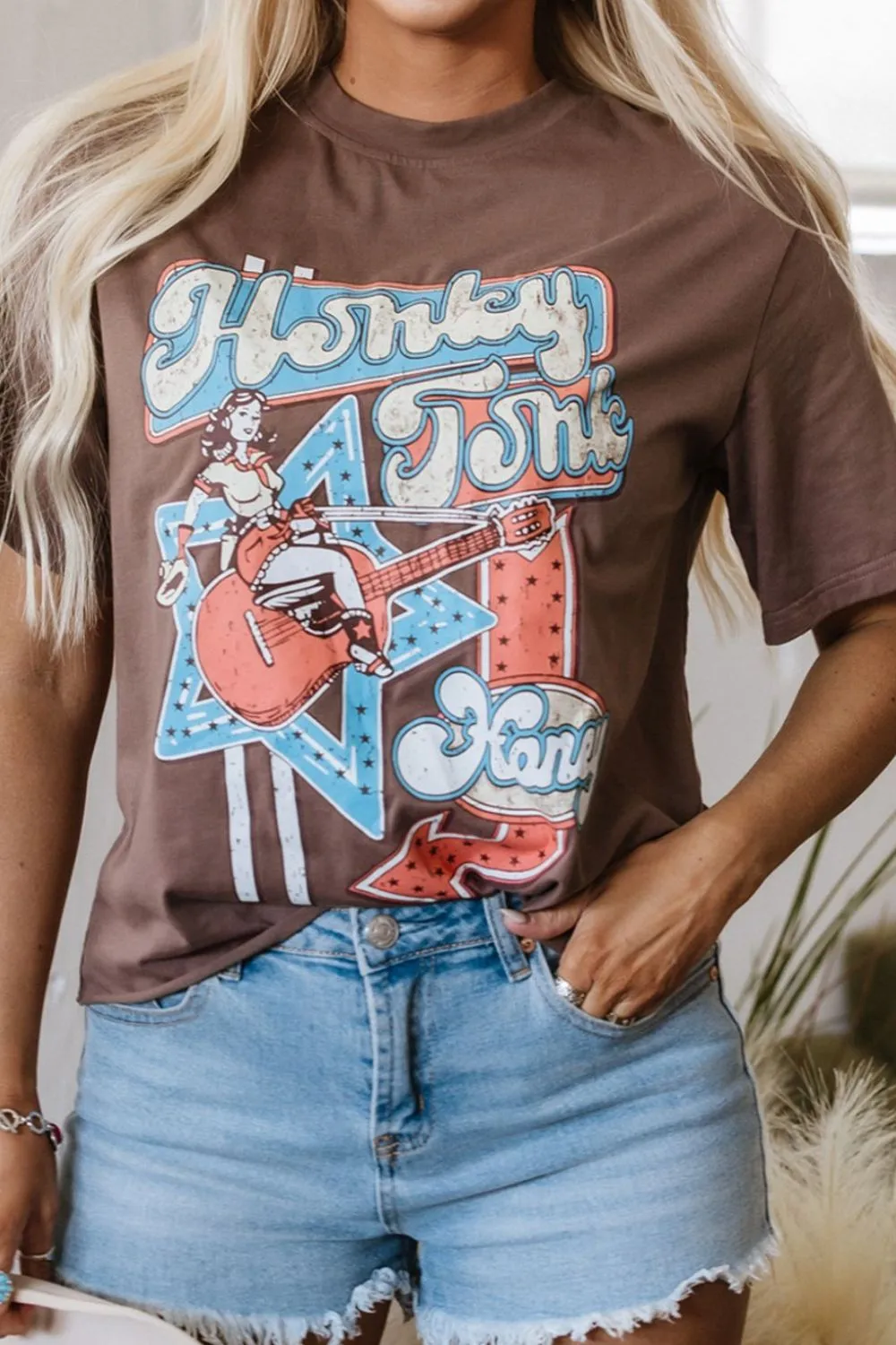 Graphic Crew Neck Western Short Sleeve Tee - Image 4