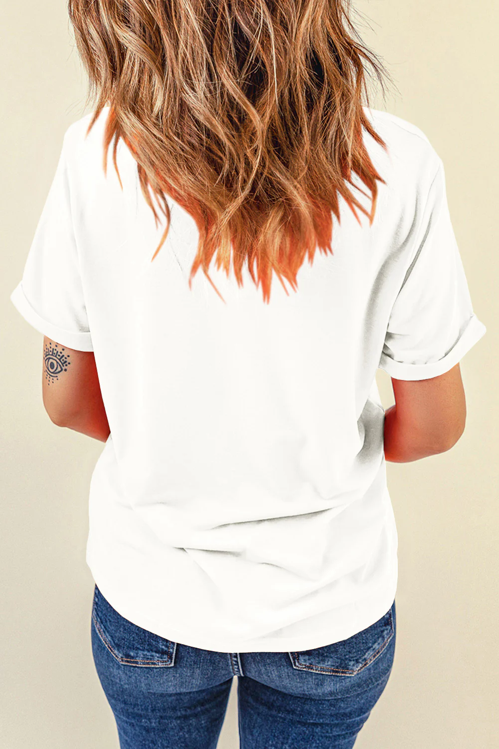 Graphic Round Neck Short Sleeve T-Shirt - Image 4