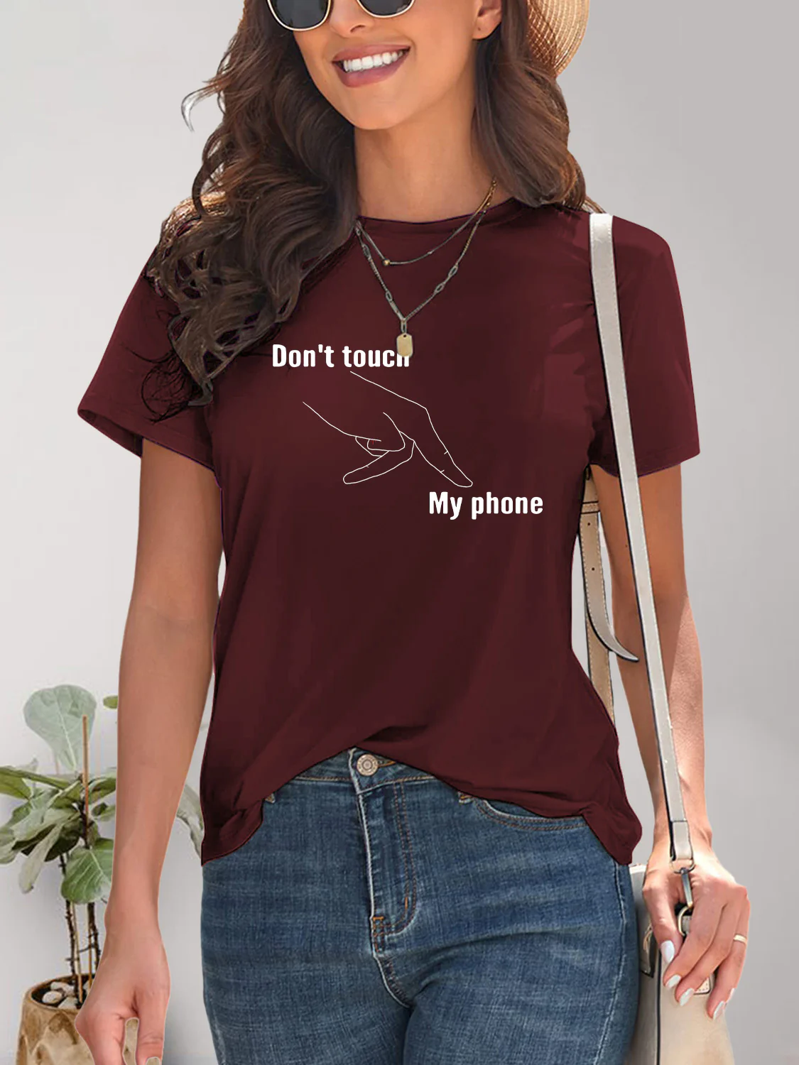 Graphic Round Neck Short Sleeve T-Shirt - Image 2