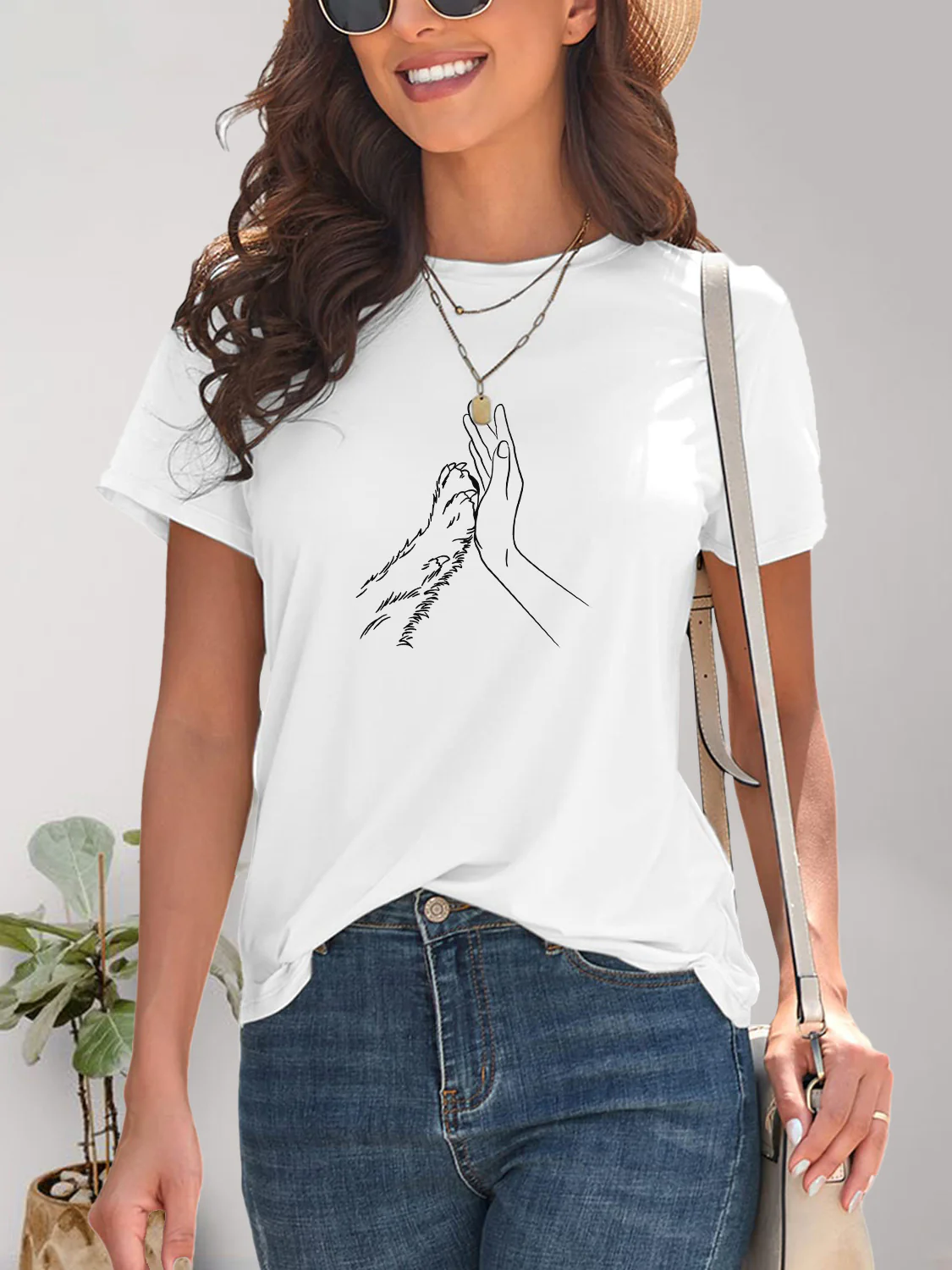 Graphic Round Neck Short Sleeve T-Shirt - Image 18