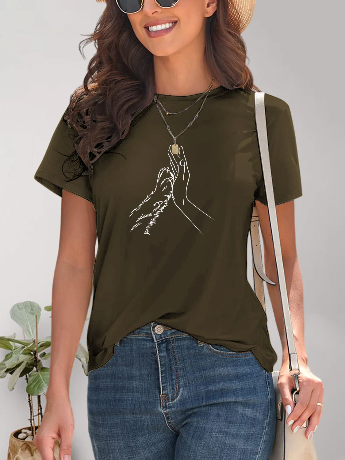 Graphic Round Neck Short Sleeve T-Shirt - Image 20