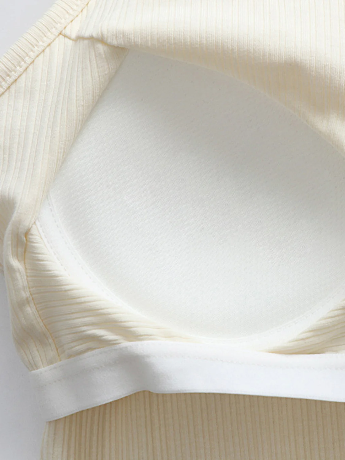 Grecian Neck Cropped Tank with Chest Pads - Image 12