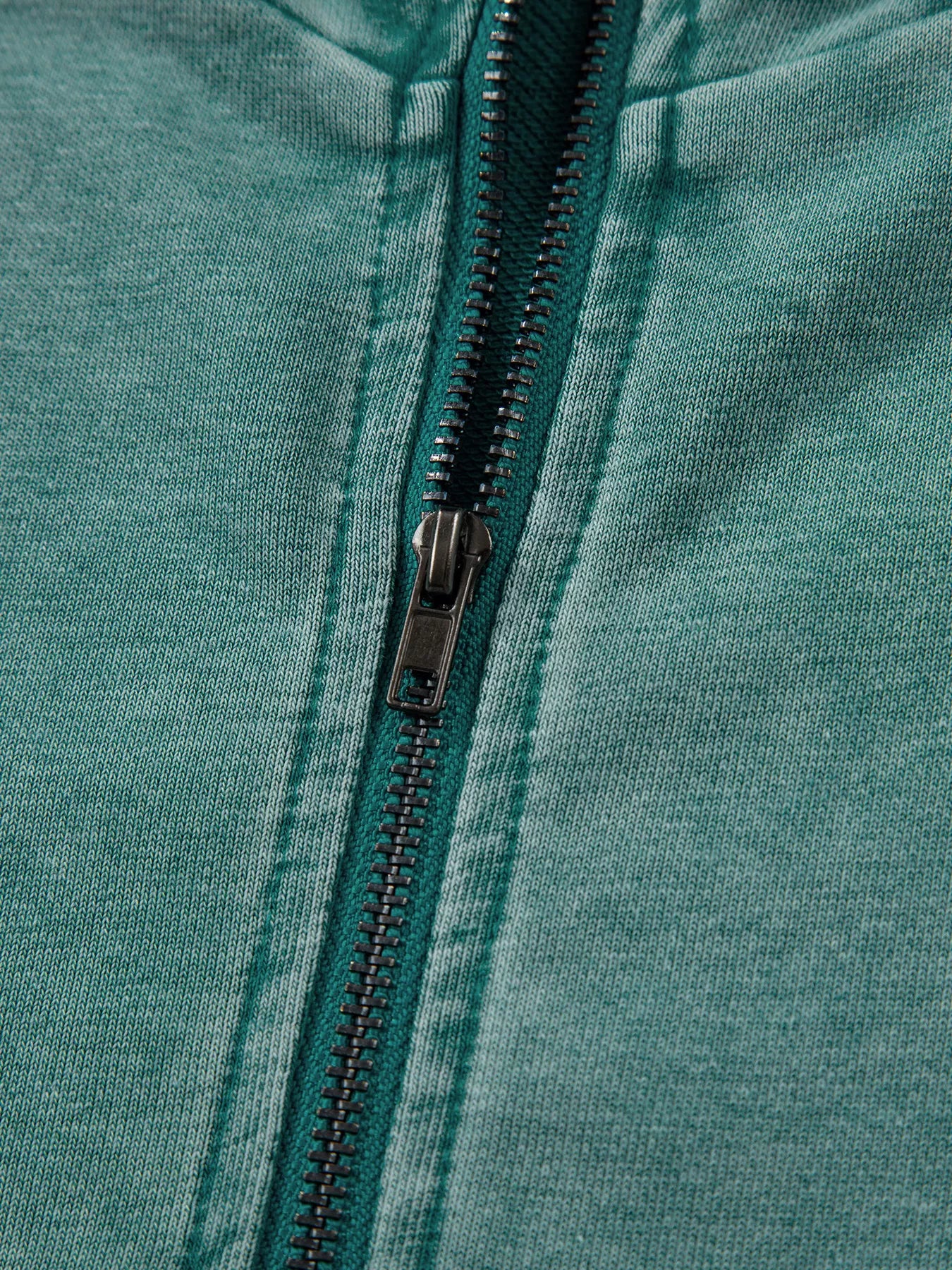 Half Zip Kangaroo Pocket Mineral Wash Baggy Hoodie - Image 13