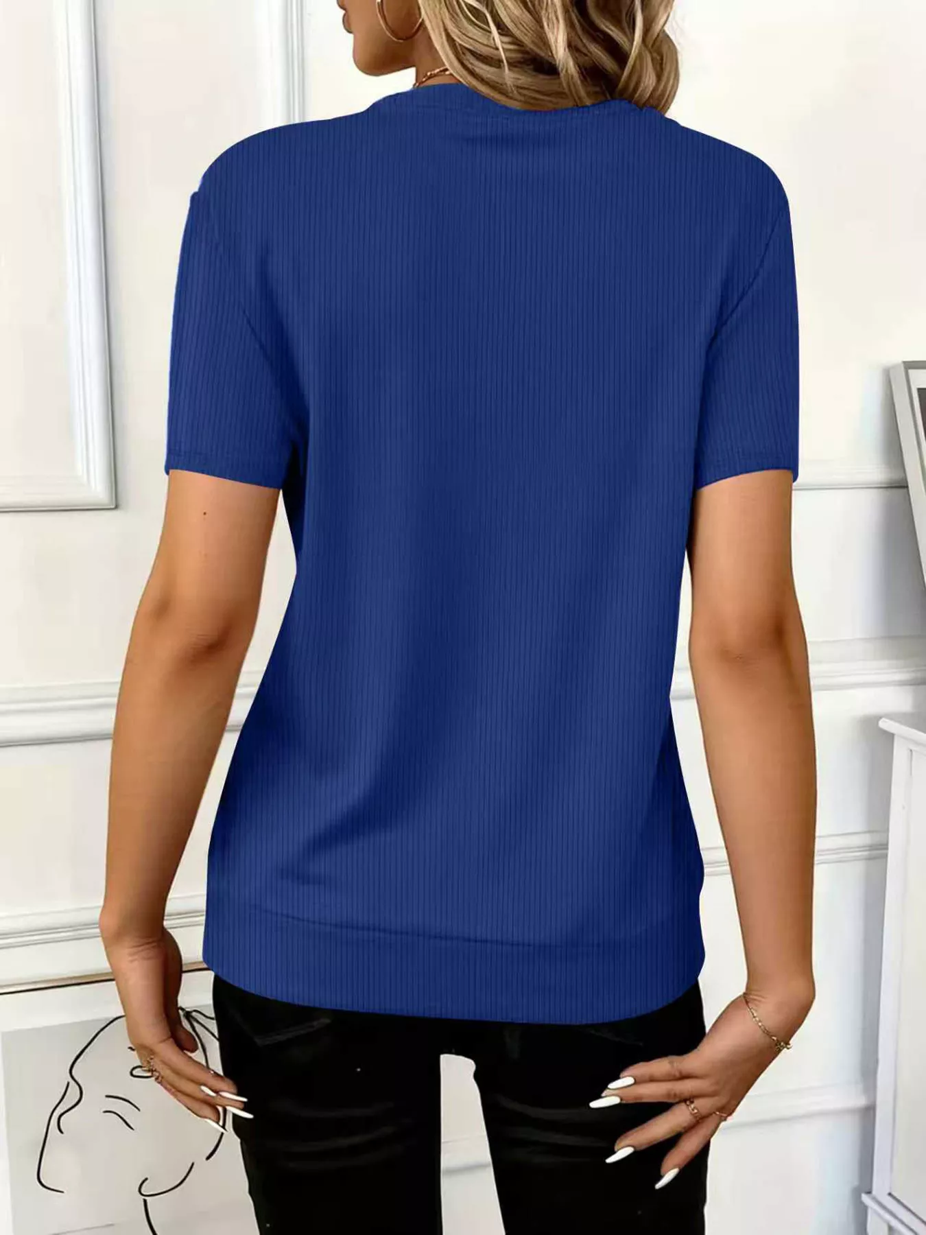 Half Zip Short Sleeve Top - Image 11