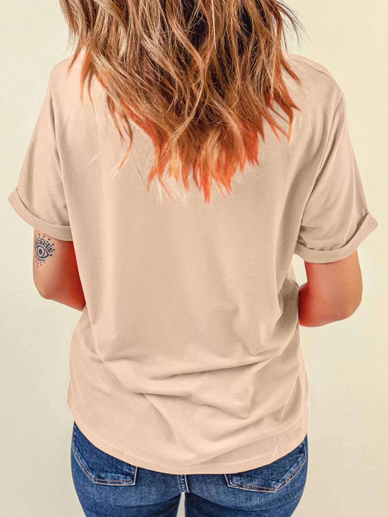 Halloween Bowknot Ghost Pumpkin Graphic T Shirt - Image 3