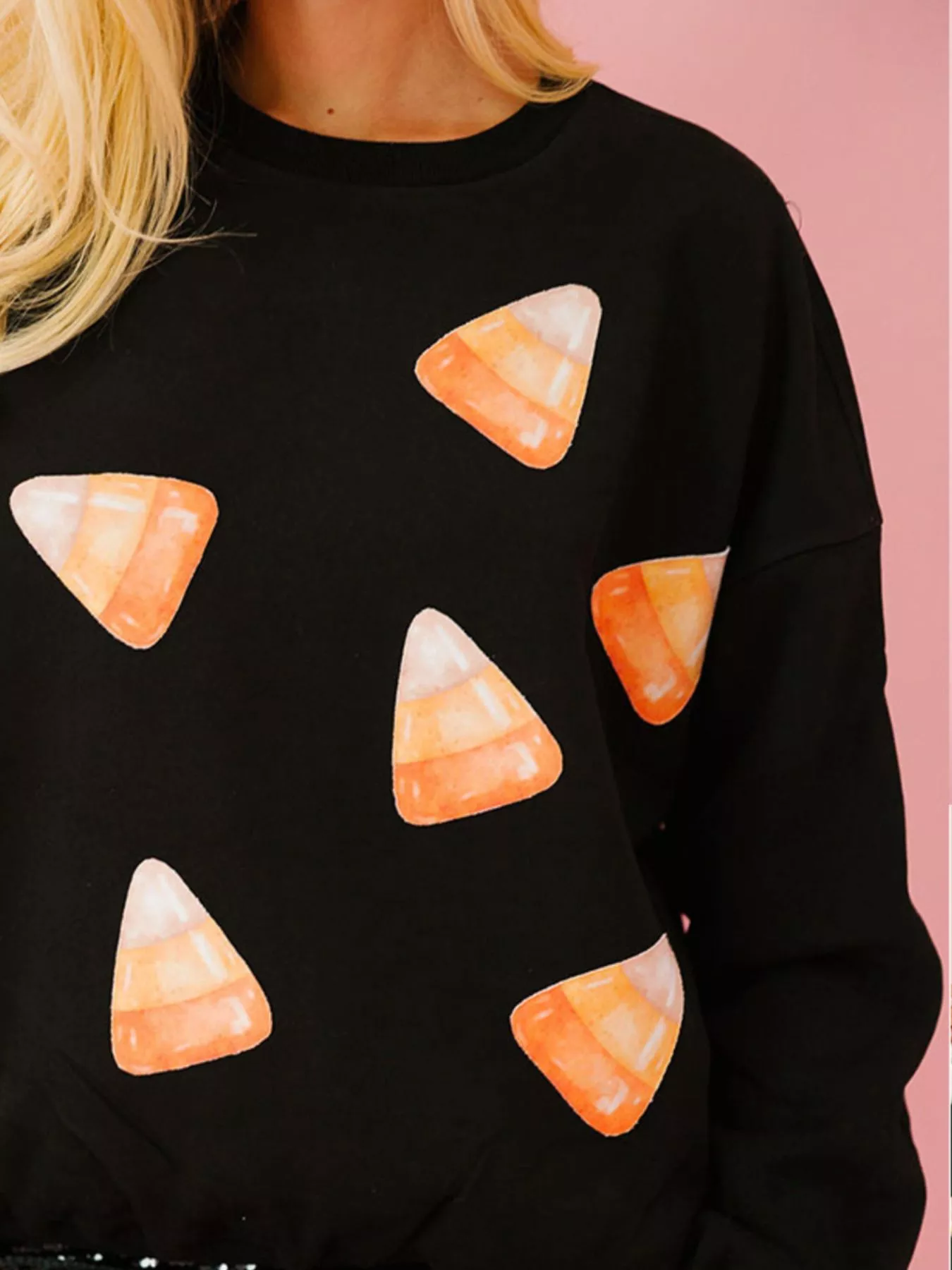 Halloween Sequin Round Neck Sweatshirt - Image 14