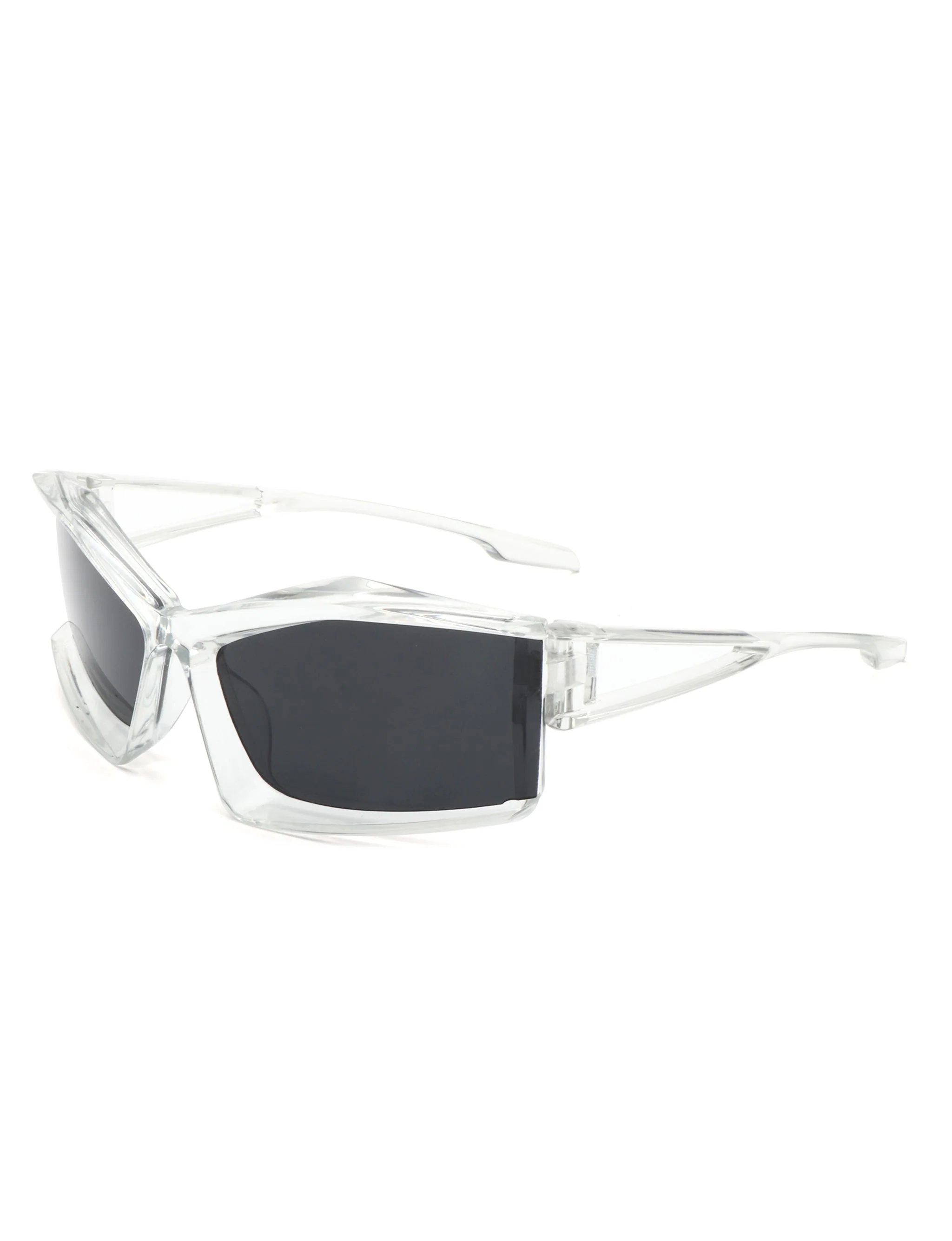 Halo - Futuristic Geometric Rectangle Fashion Sunglasses - Image 12