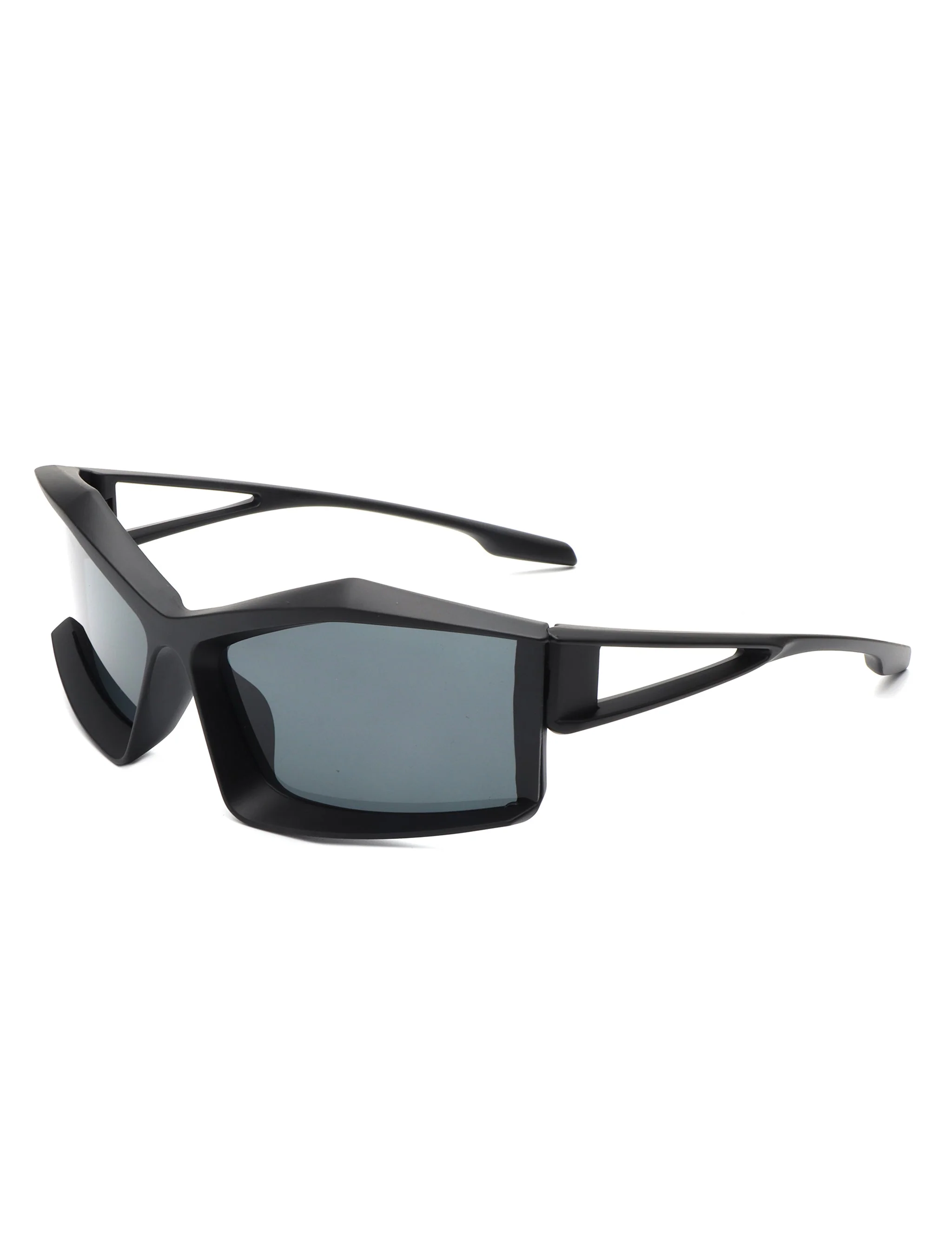 Halo - Futuristic Geometric Rectangle Fashion Sunglasses - Image 3