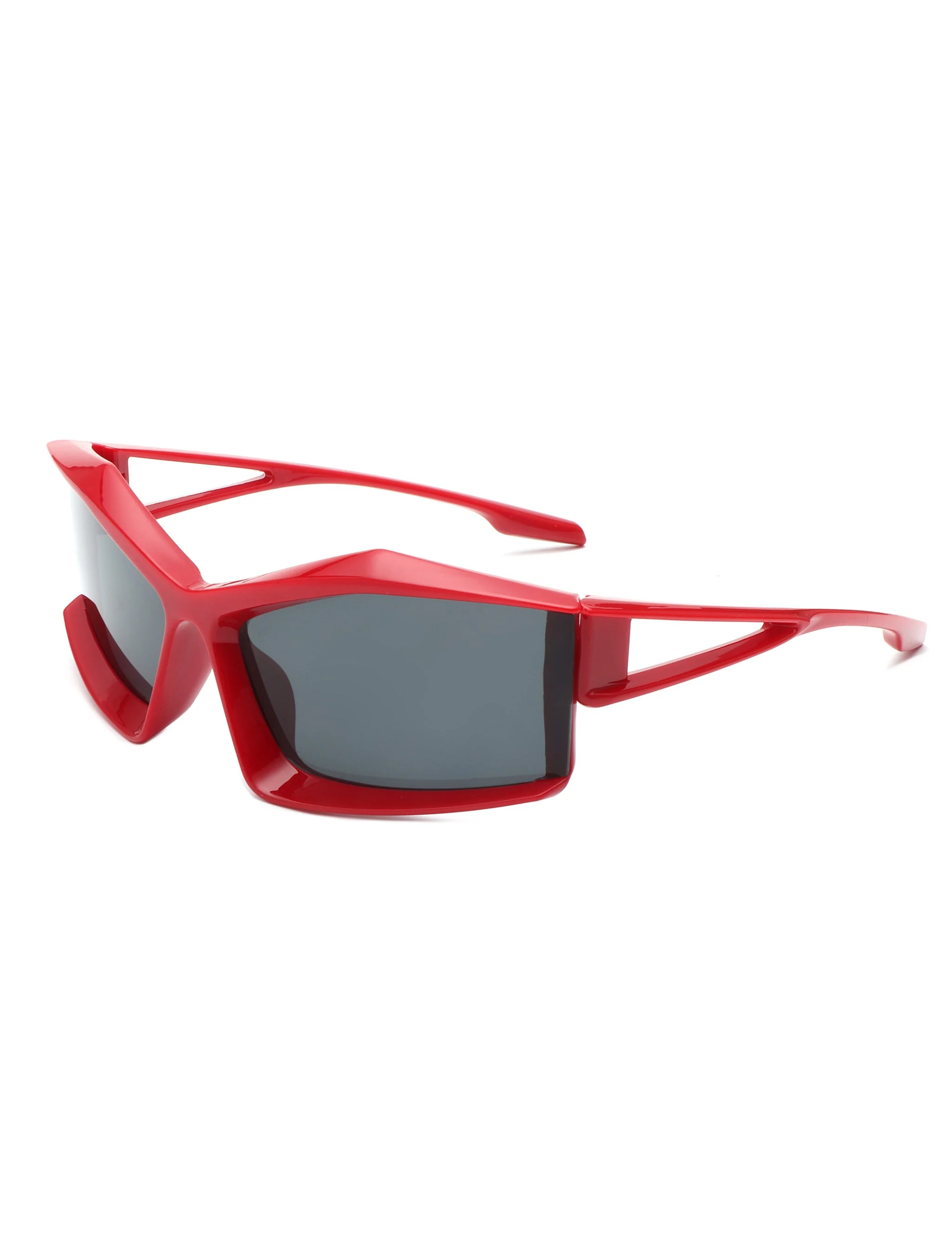 Halo - Futuristic Geometric Rectangle Fashion Sunglasses - Image 8