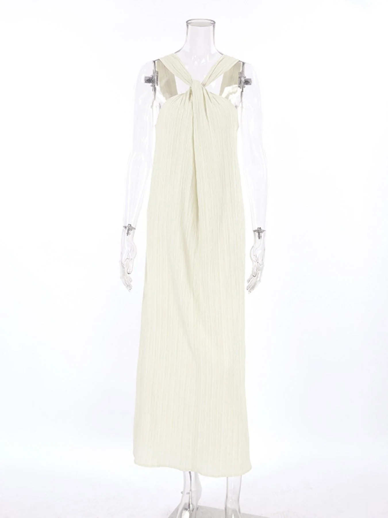 Halter Neck Flowy Maxi Dress - Image 4