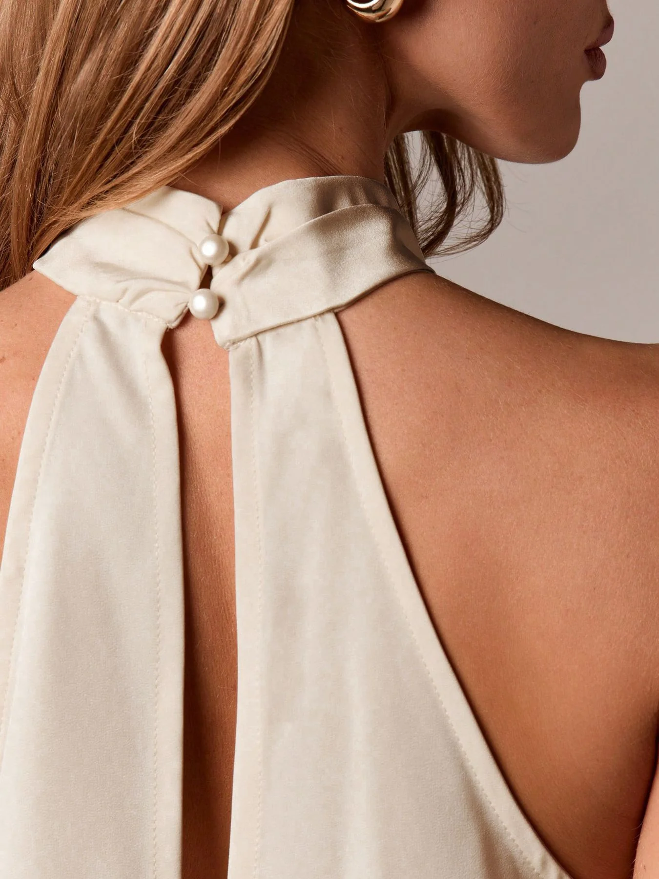 Halter Neck Lace Trim Cami - Image 5