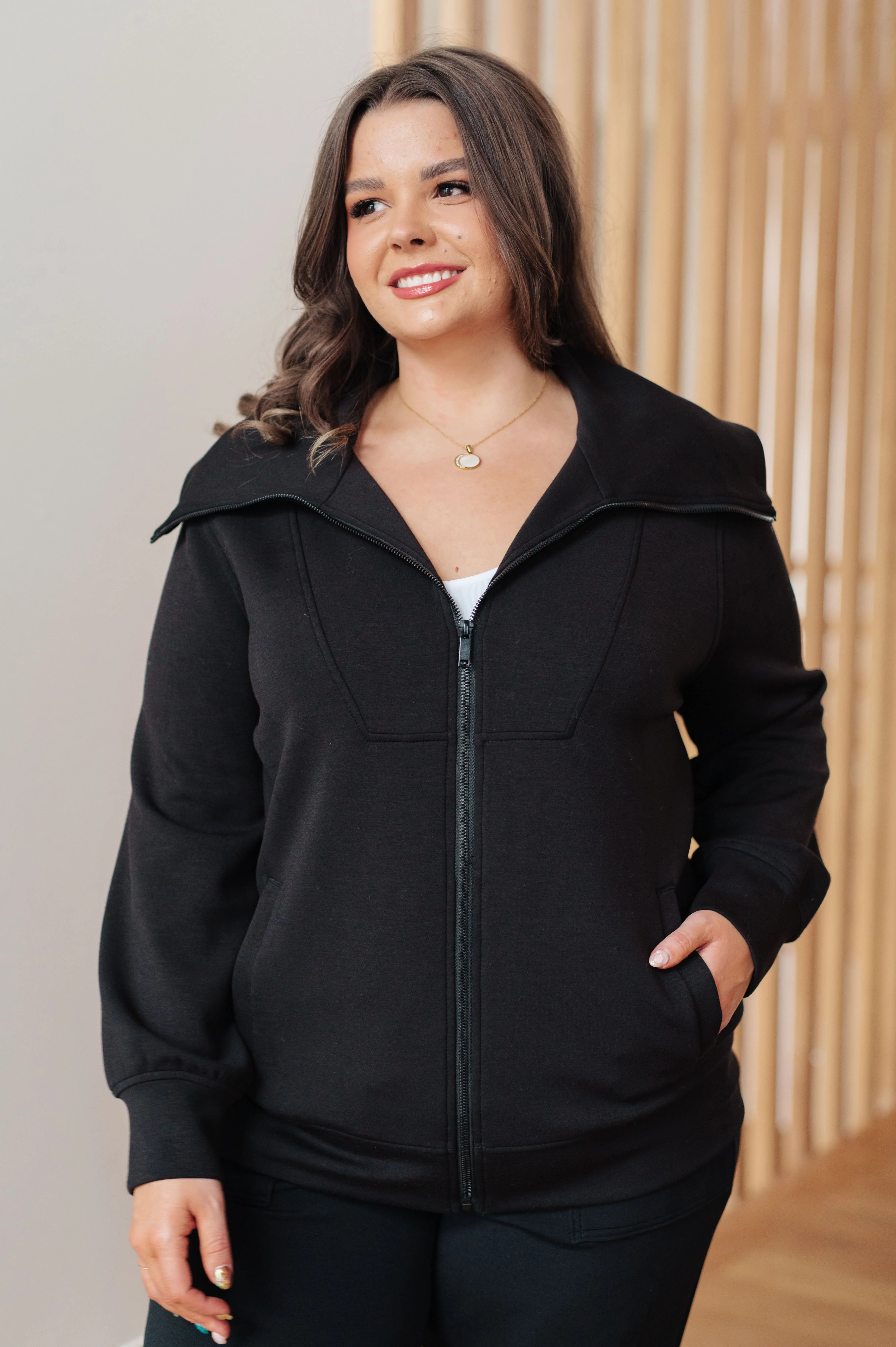 Handle That High Neck Zip Up Jacket - Image 2