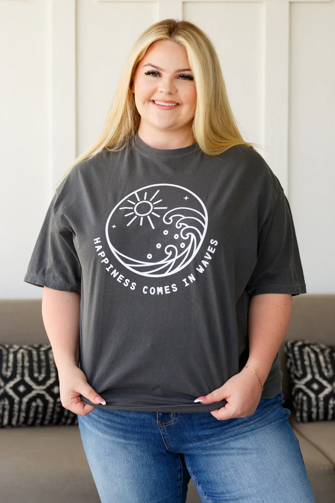 Happiness Comes in Waves Tee - Image 3