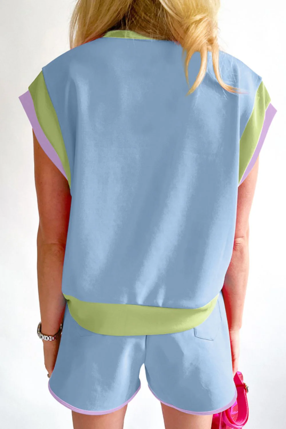 HAPPY EASTER Sequin Round Neck Top and Short Set - Image 2