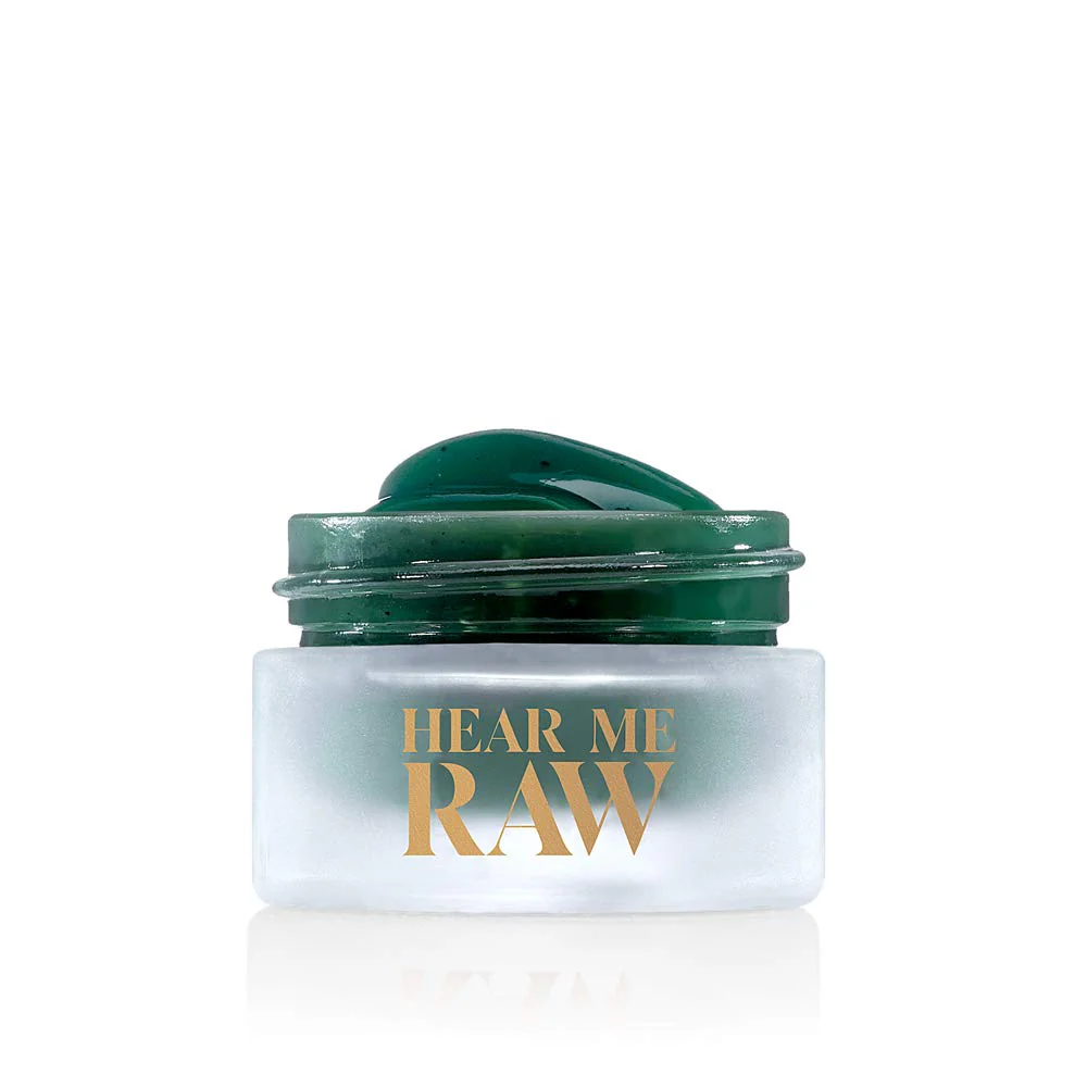 HEAR ME RAW The Brightener with CHLOROPHYLL+ | 10 Minute Plant-Based Rinse-Off Facial Mask for Firmer, Brighter, and Younger-looking Skin | Reduces Fine Lines and Wrinkles |