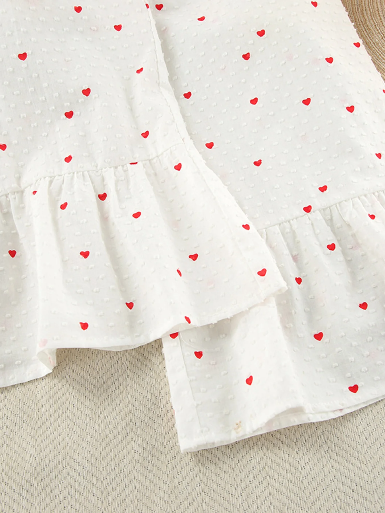 Heart Print Long Sleeve and Pants Lounge Set - Image 6