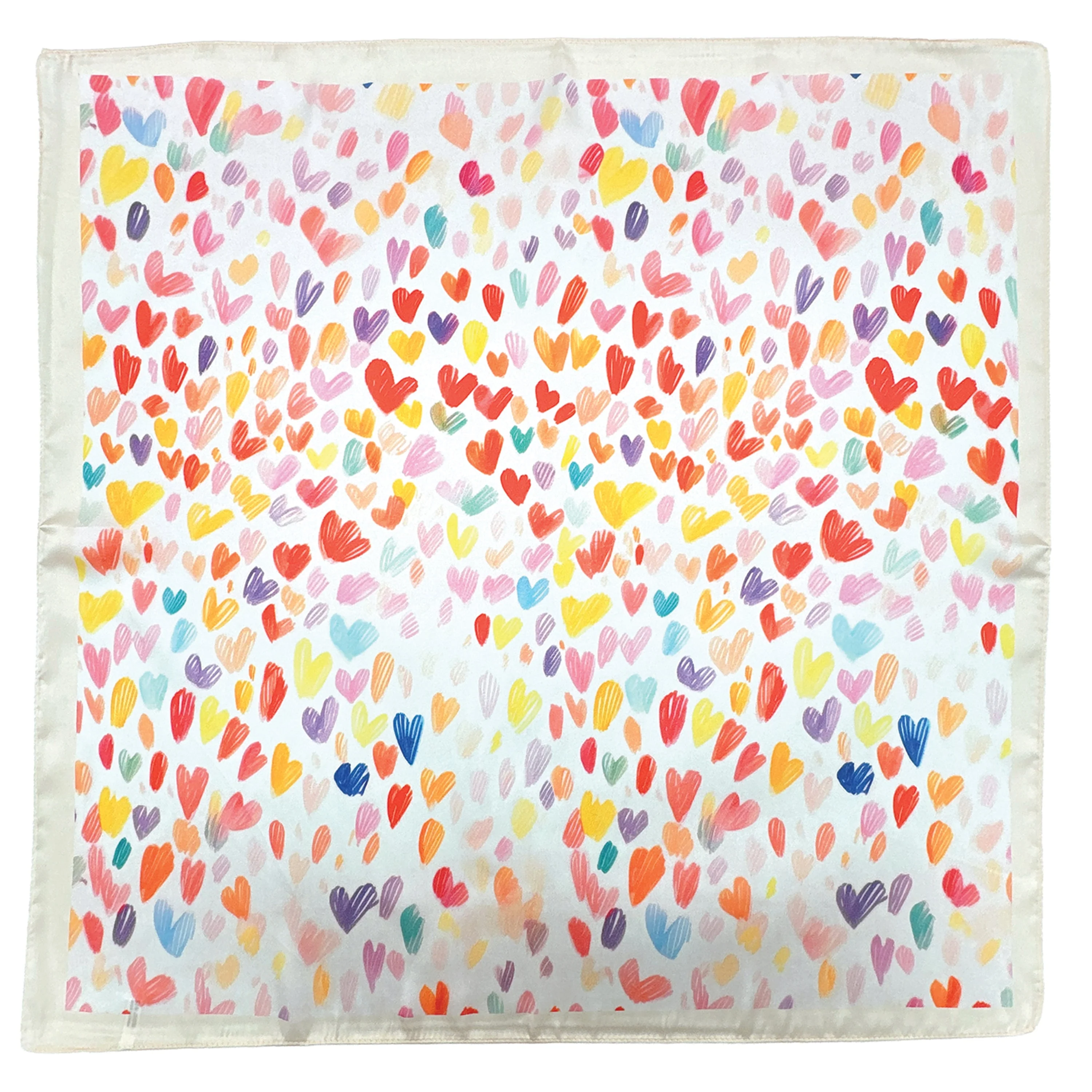 Heart Print Square Scarf - Image 3
